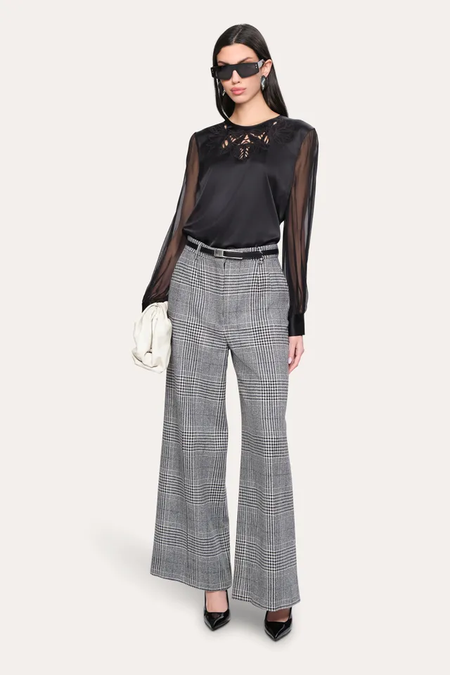 Elie Tahari Olivia E8053515 bluzka jedwabna czarna XS-XL