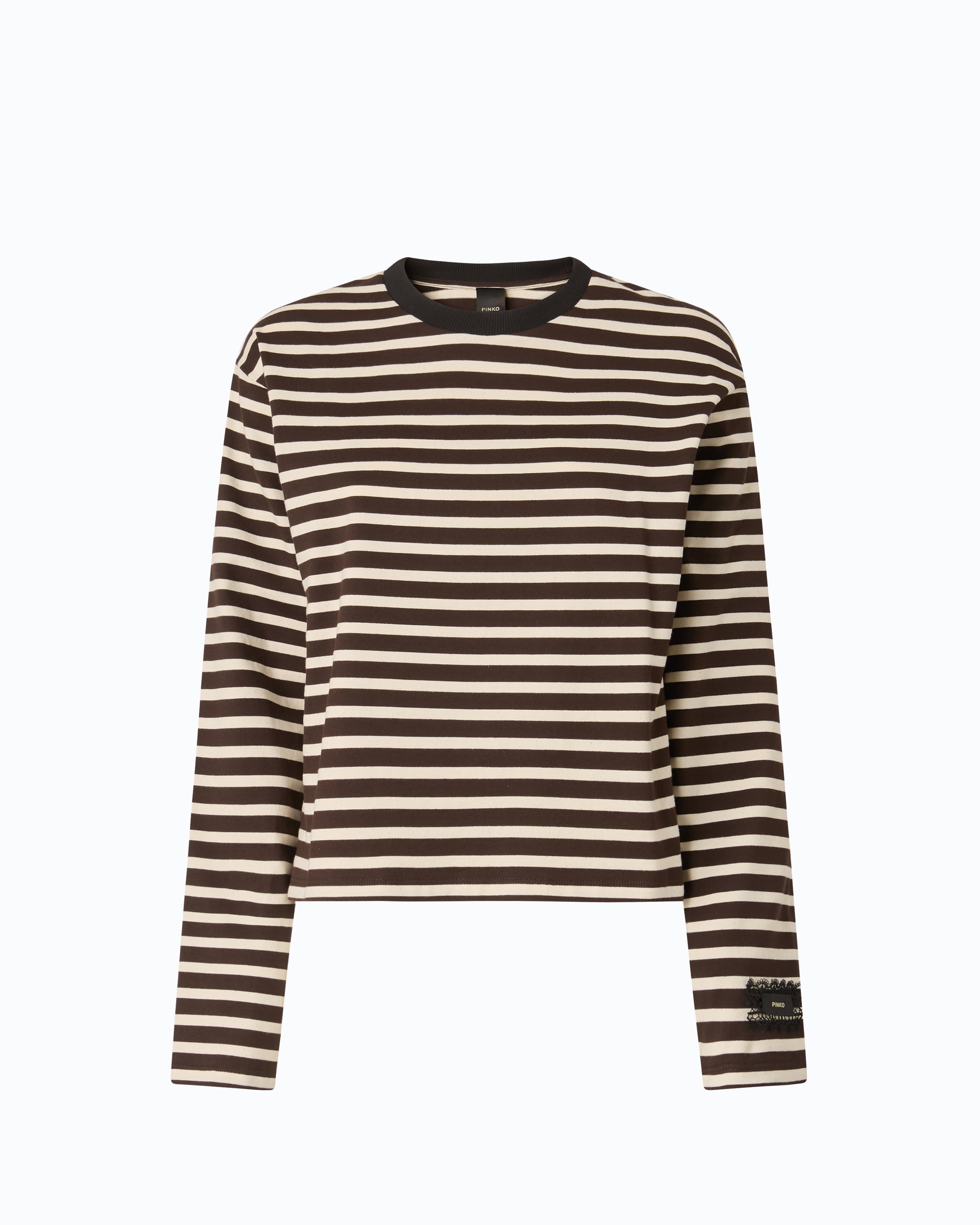 Pinko Mirtilla Quiet Is The New Punk sweter w paski