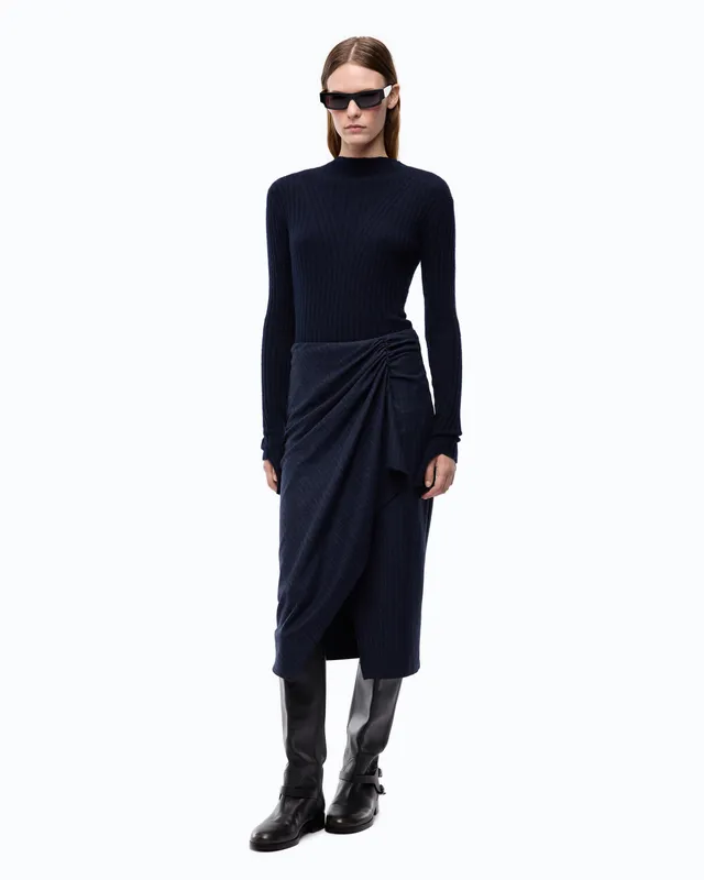 Pinko Dianella Dress sukienka midi niebieska