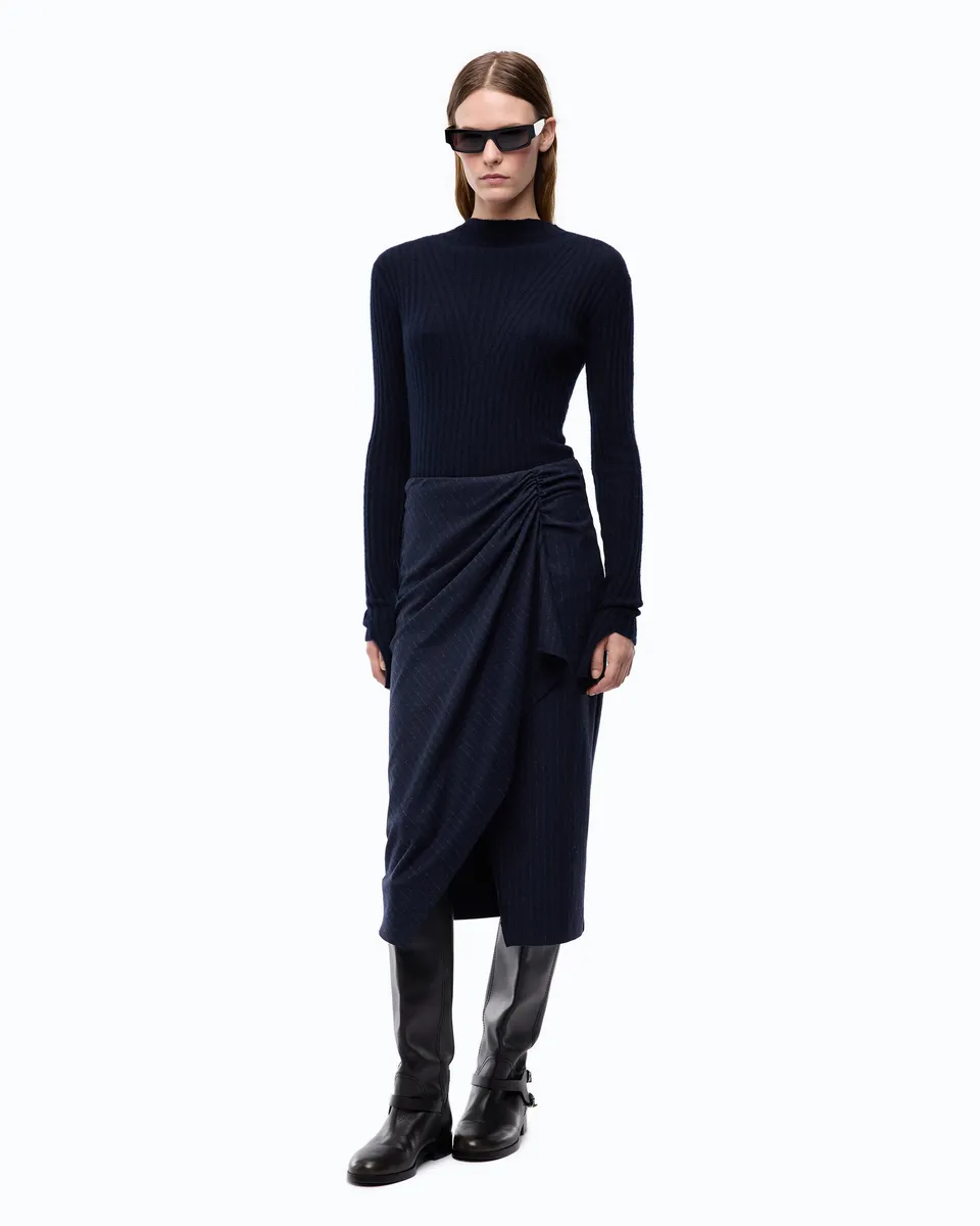 Pinko Dianella Dress sukienka midi niebieska