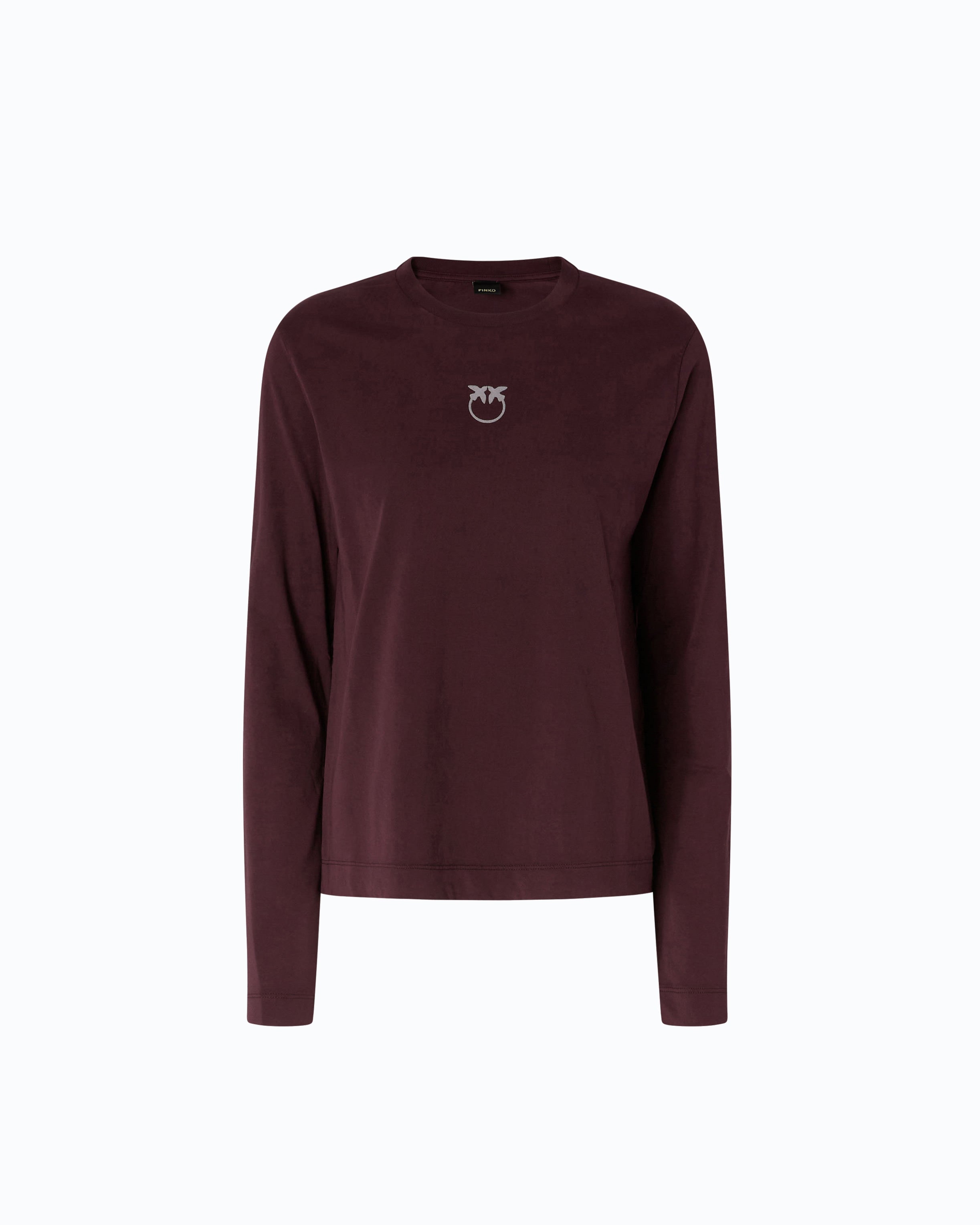 Pinko Toblino longsleeve bordowy bawełniany Love Birds