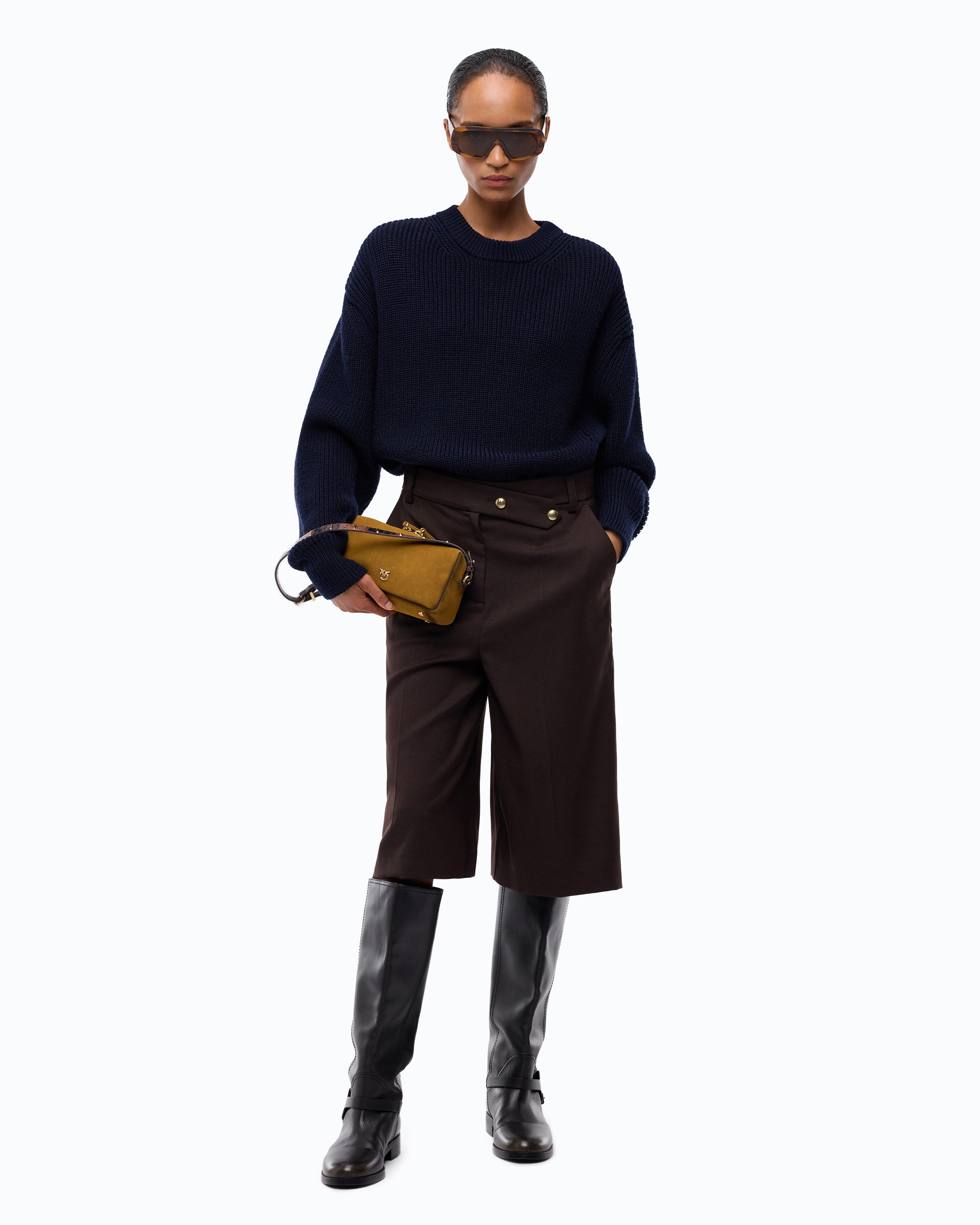 Pinko Gracidio Sweater sweter niebieski wełniany