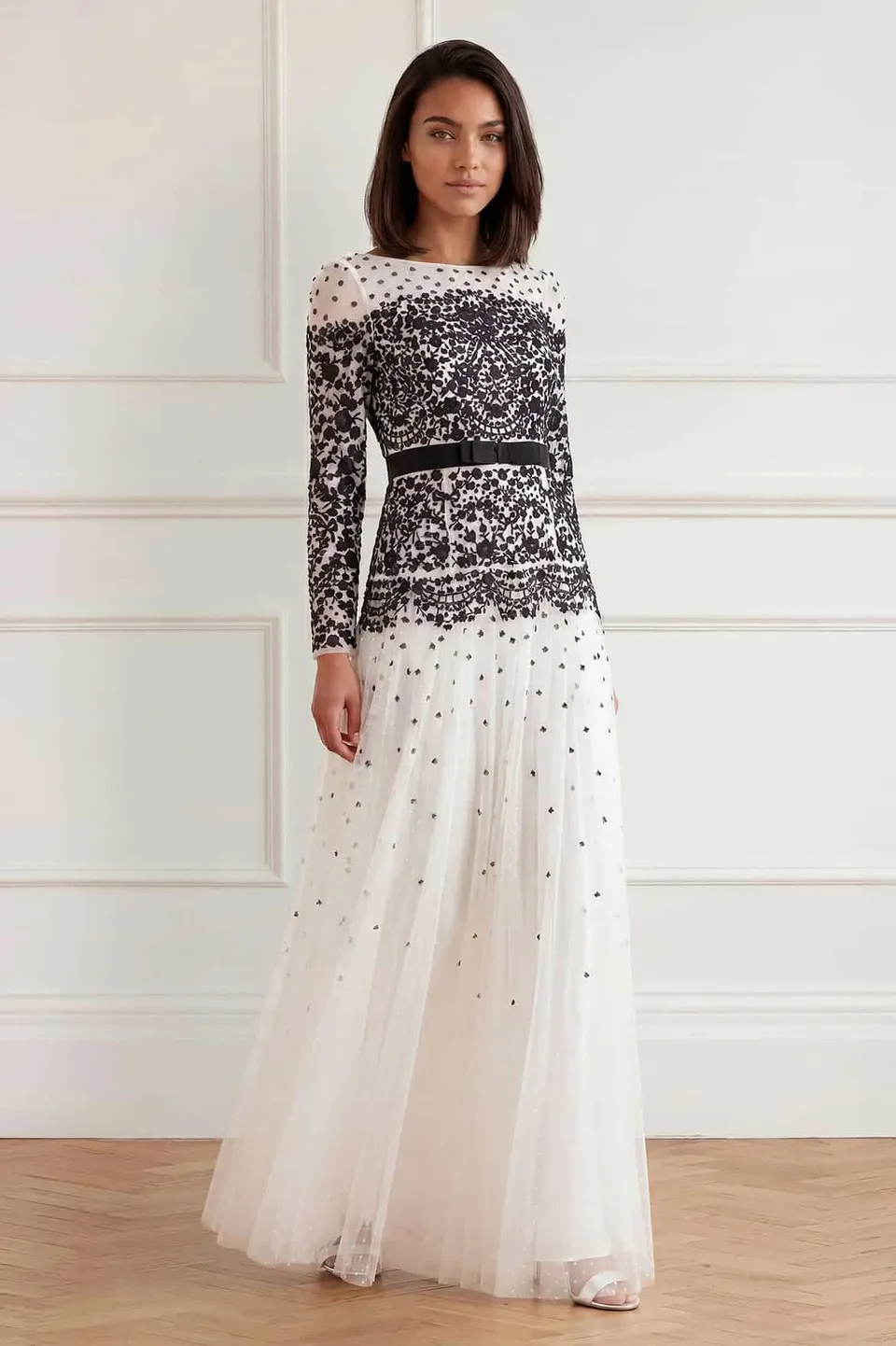 Needle & Thread Gilded Lace sukienka White