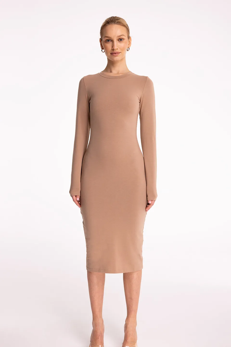 Nudyess Shape sukienka midi Warm bawełniana