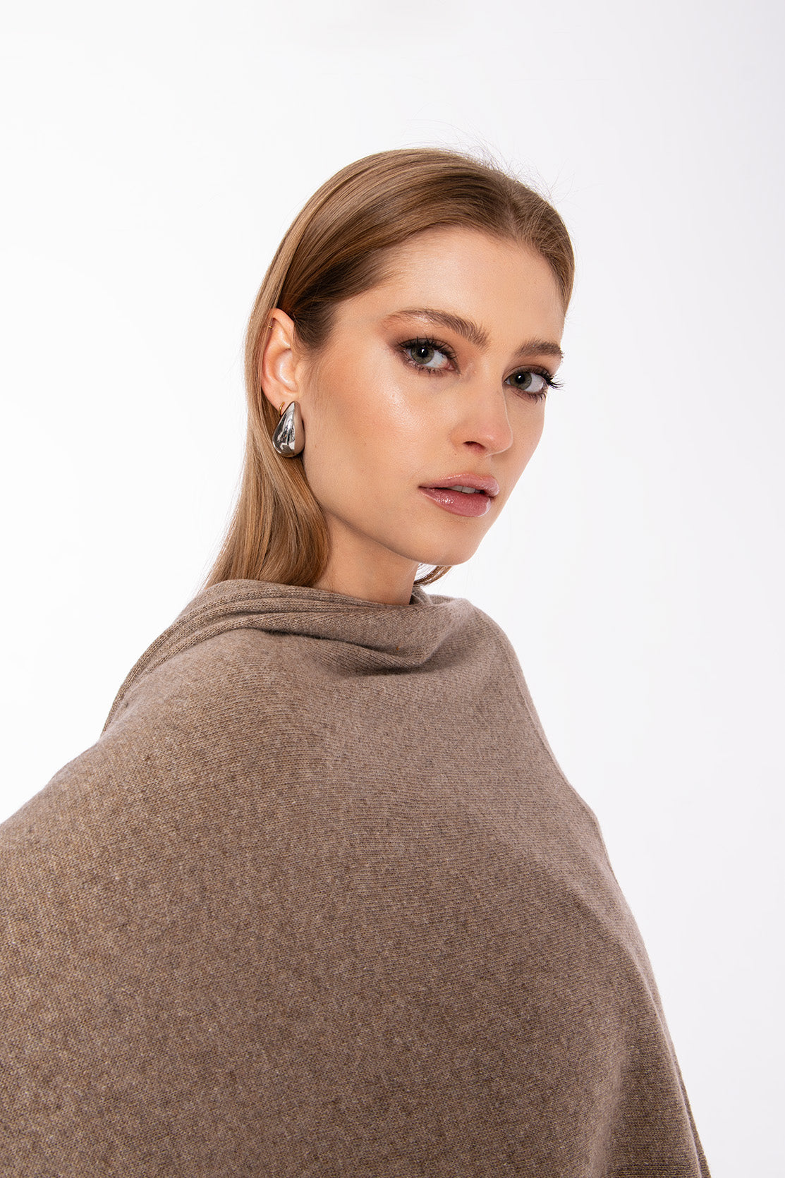 Nudyess Tiny szalik zimowy brązowy wełna merino