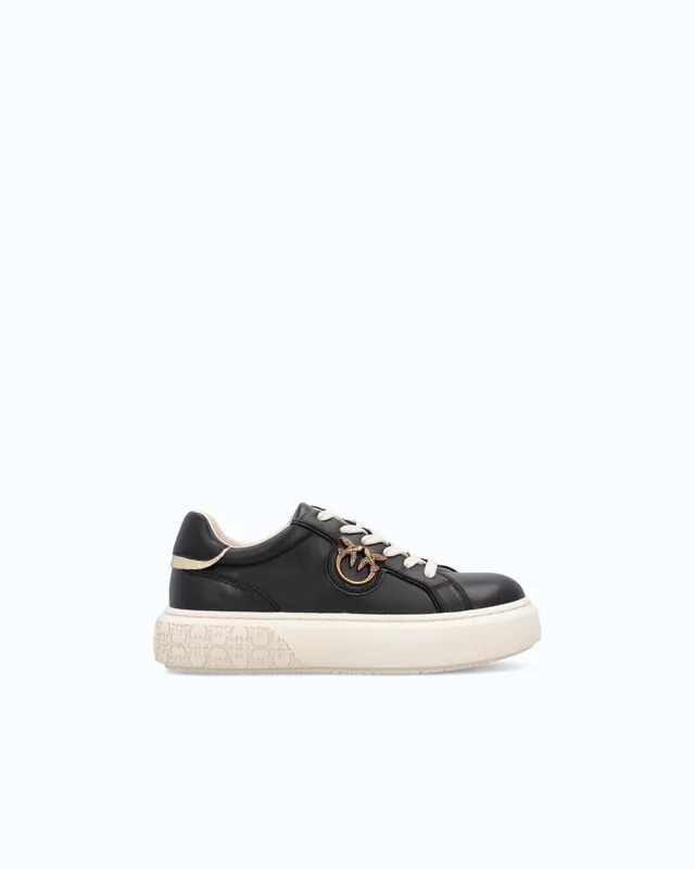 Pinko Yoko 01 sneakersy flatform z metalowym logo