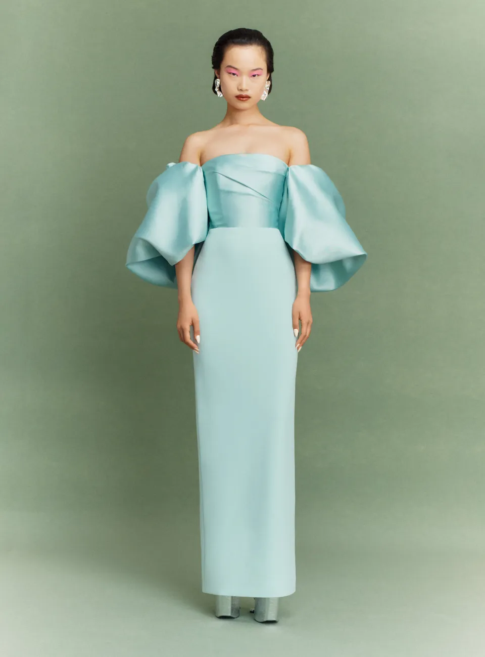 SOLACE LONDON Floris sukienka wieczorowa opal maxi