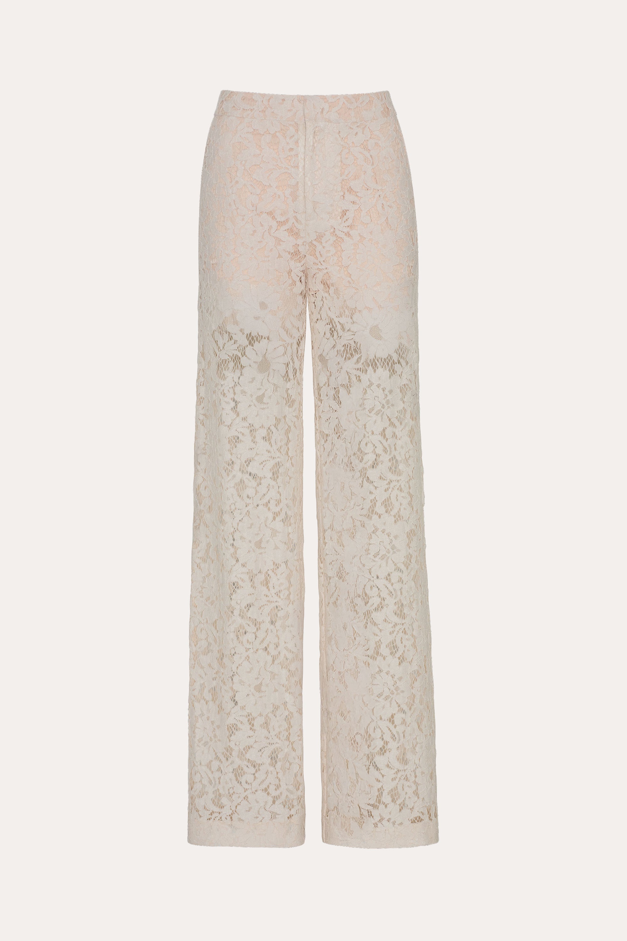 Elie Tahari Fleur Lace Pant spodnie Camellia Veil koronka