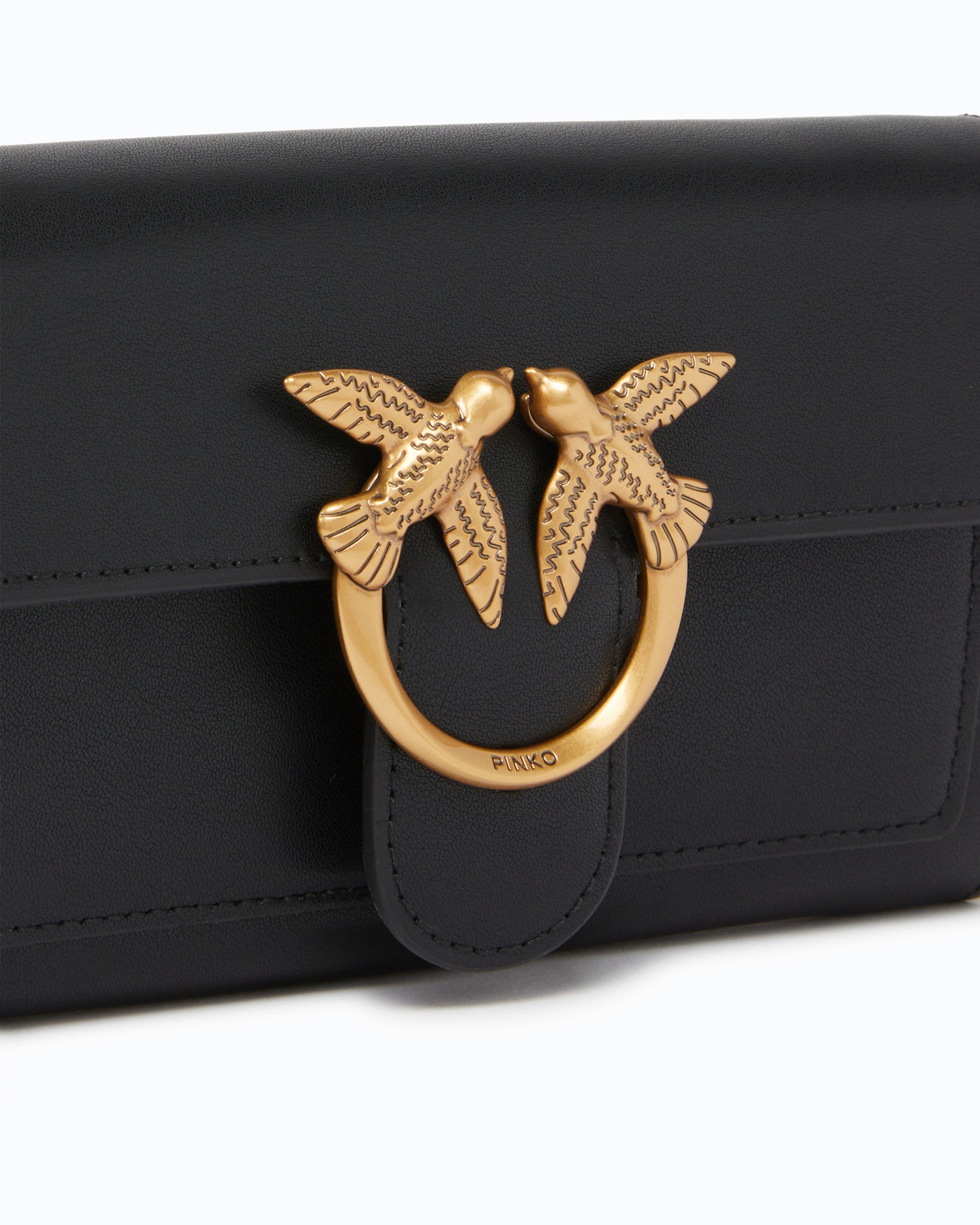 Pinko Love One Wallet portfel czarny crossbody