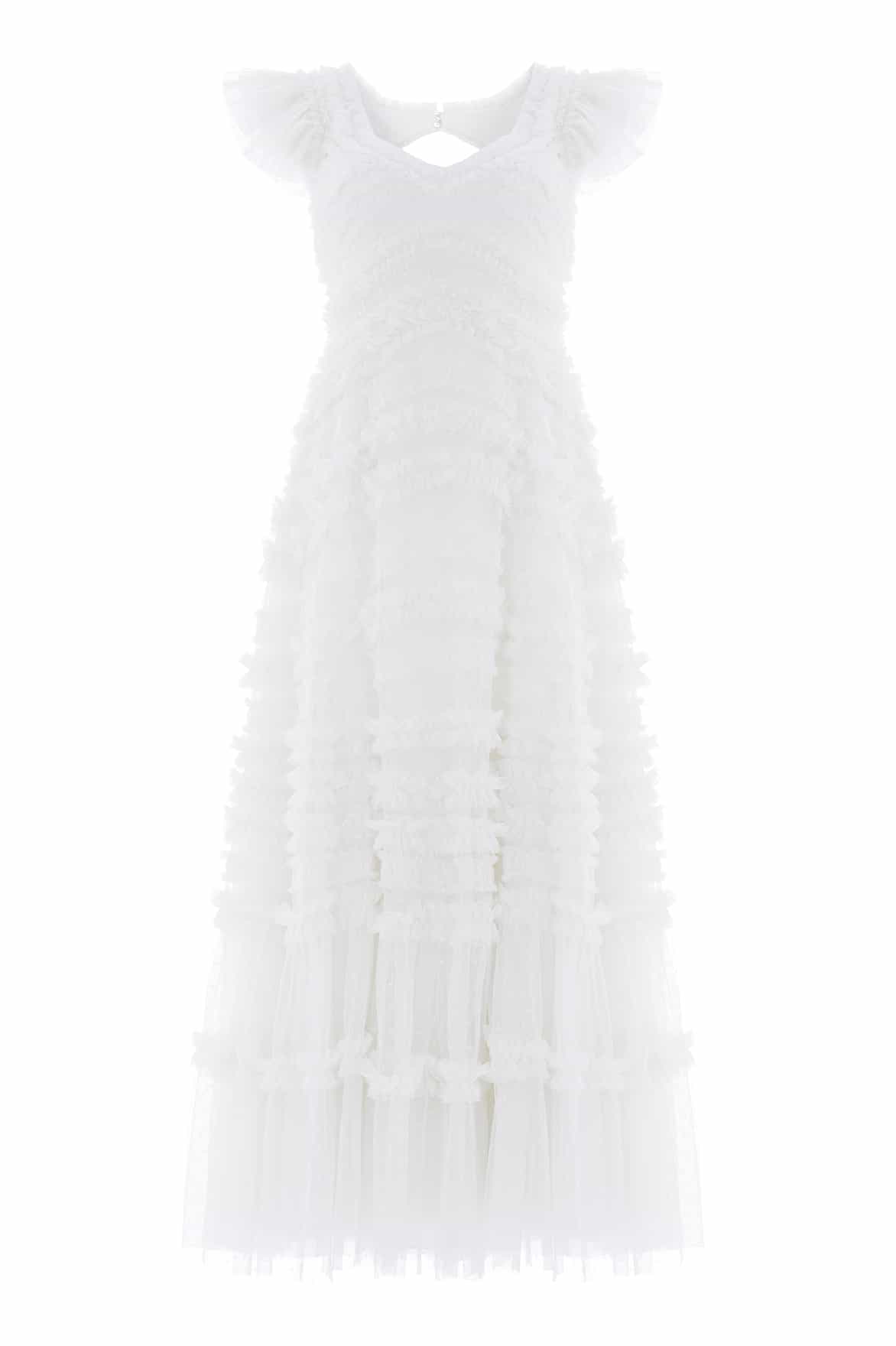 Needle & Thread Amara Backless Gown suknia biała maxi