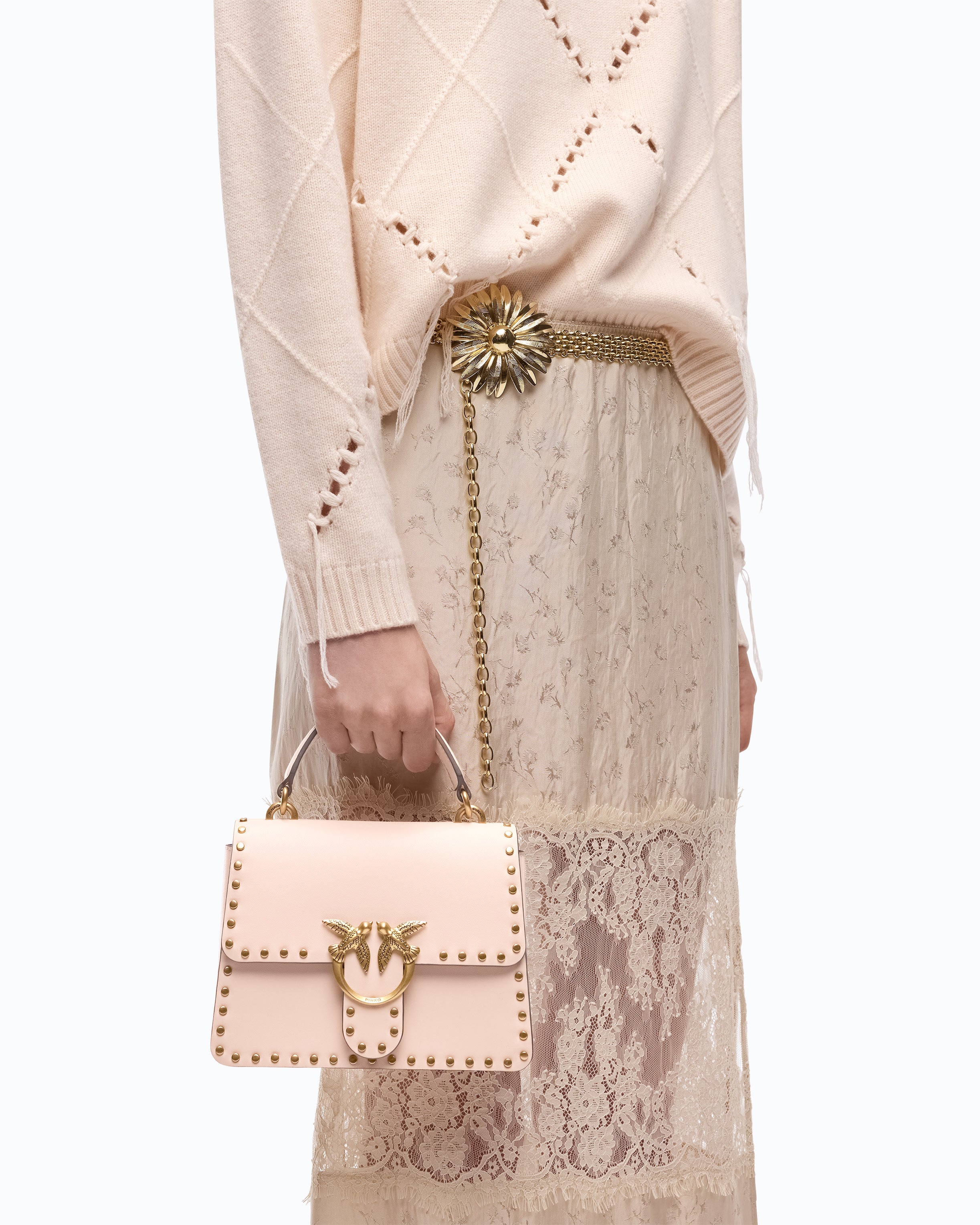 Pinko Mini Love Bag Top Handle torebka skórzana U
