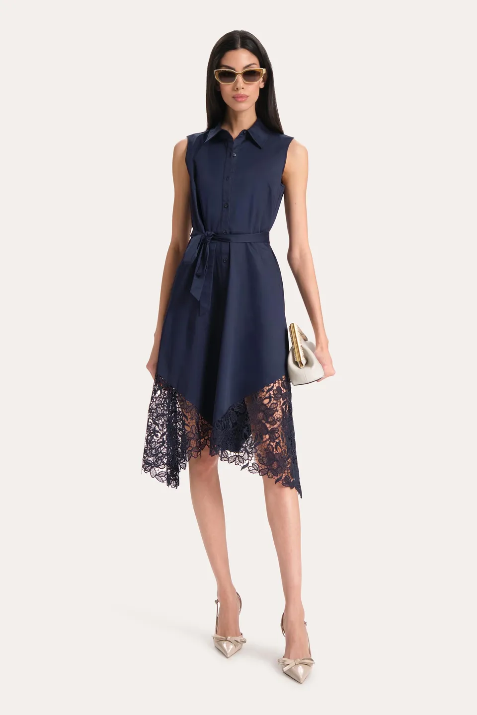 Elie Tahari Cotton sukienka bawełniana Stargazer