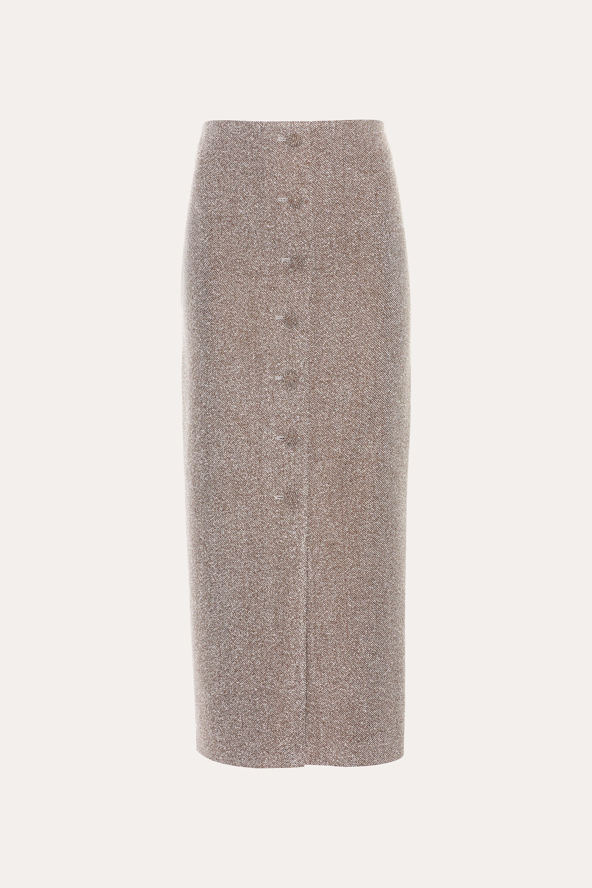 Elie Tahari Béatrice Bouclé spódnica Brown Melange