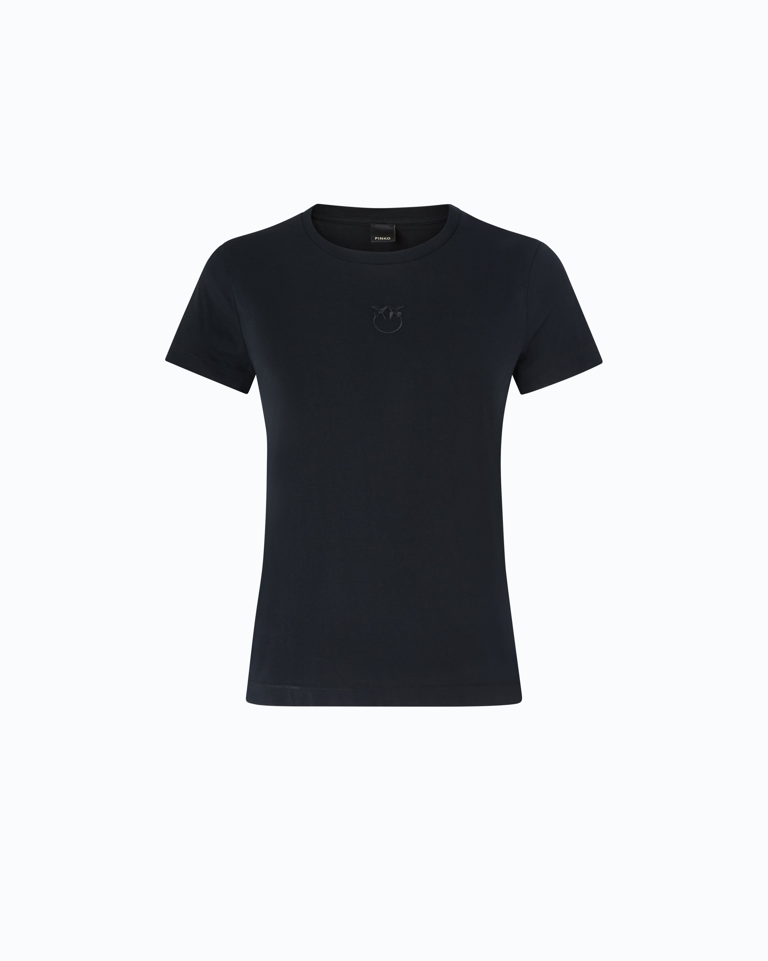 Pinko Love Birds t-shirt bawełniany czarny