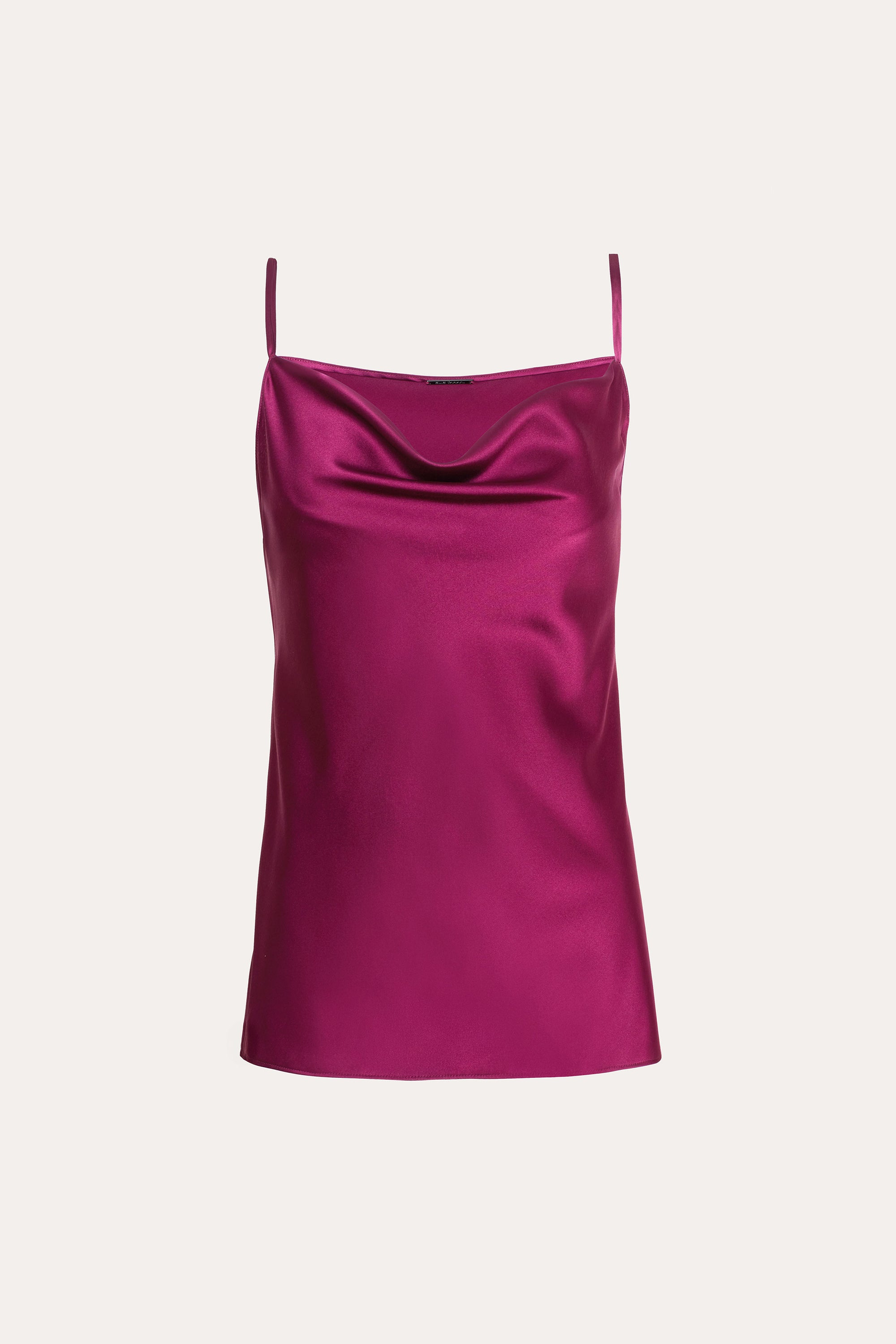 Elie Tahari Silk Draped top Mulberry jedwabny