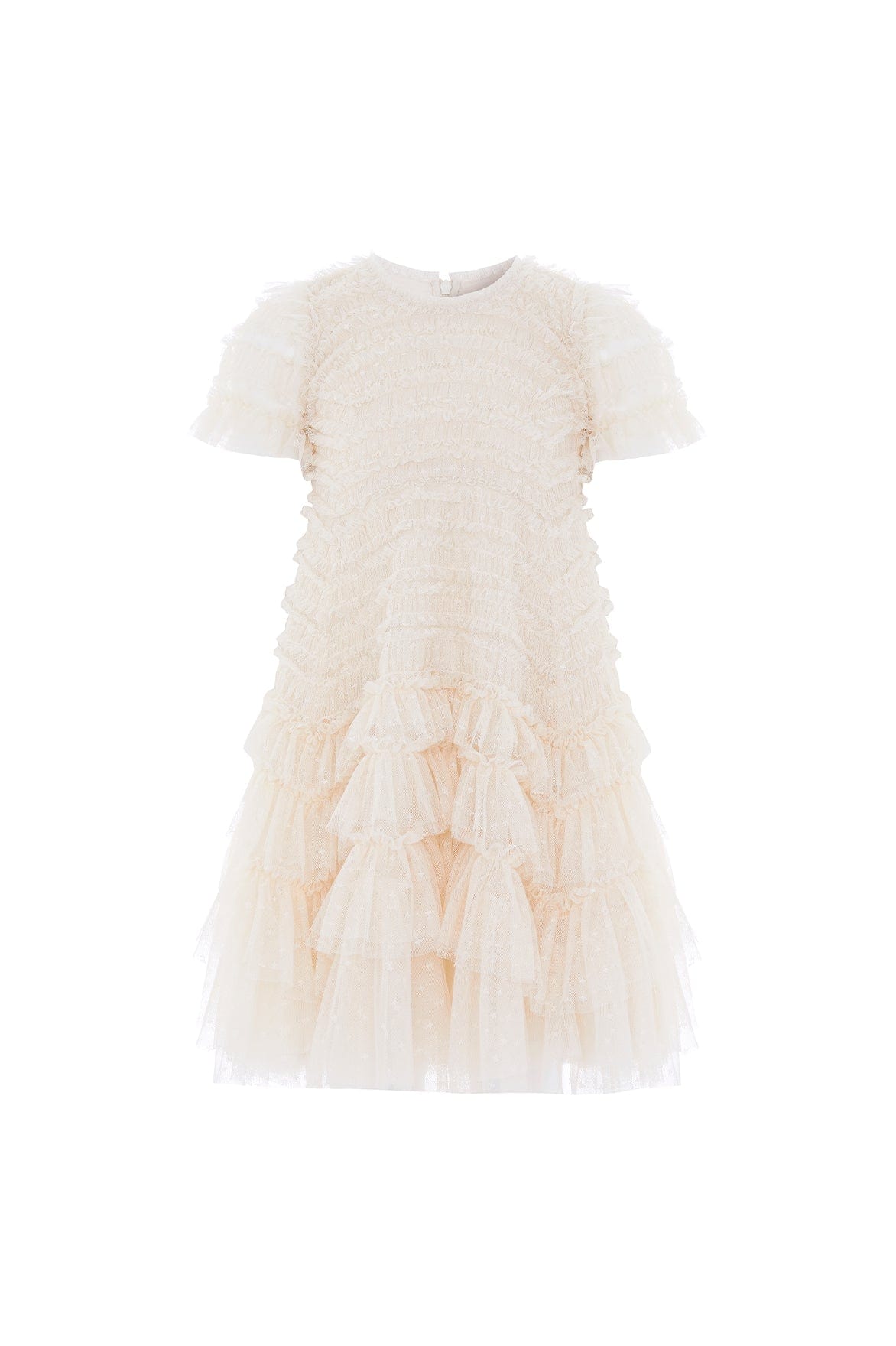 Needle & Thread Valentine Ruffle Kids Dress sukienka kremowa tiulowa