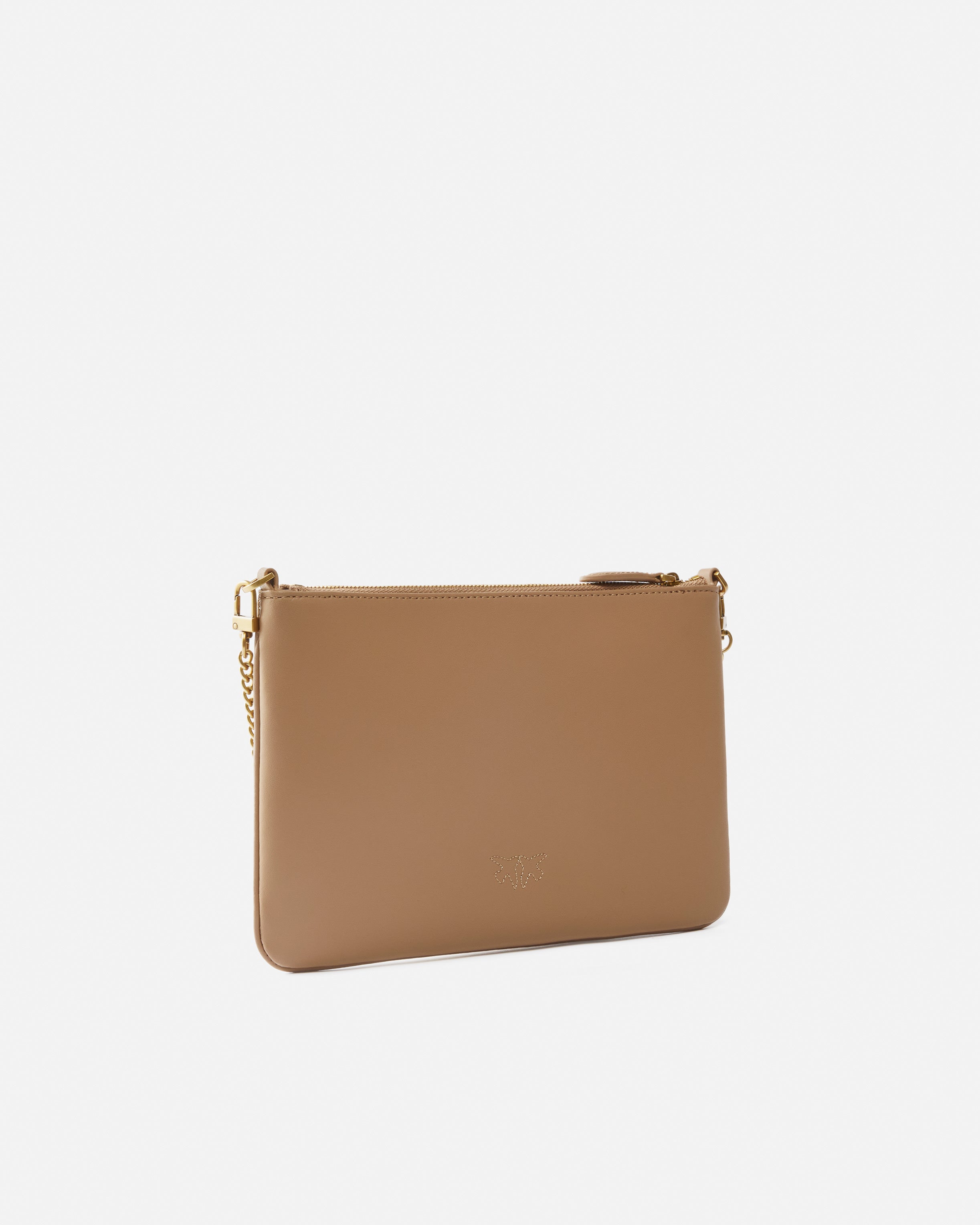 Pinko Flat Classic Simply torebka brązowa skórzana