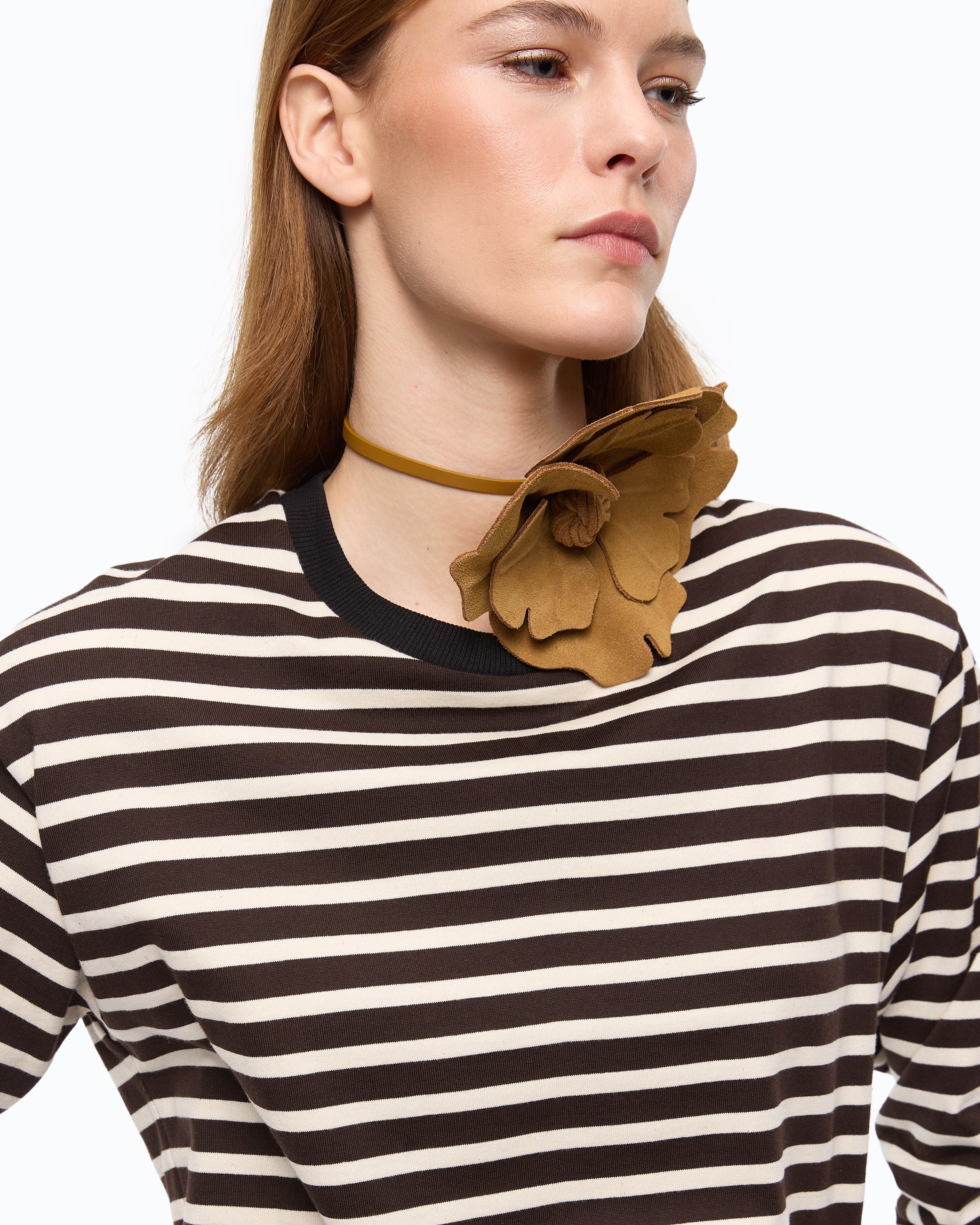 Pinko Mirtilla Quiet Is The New Punk sweter w paski