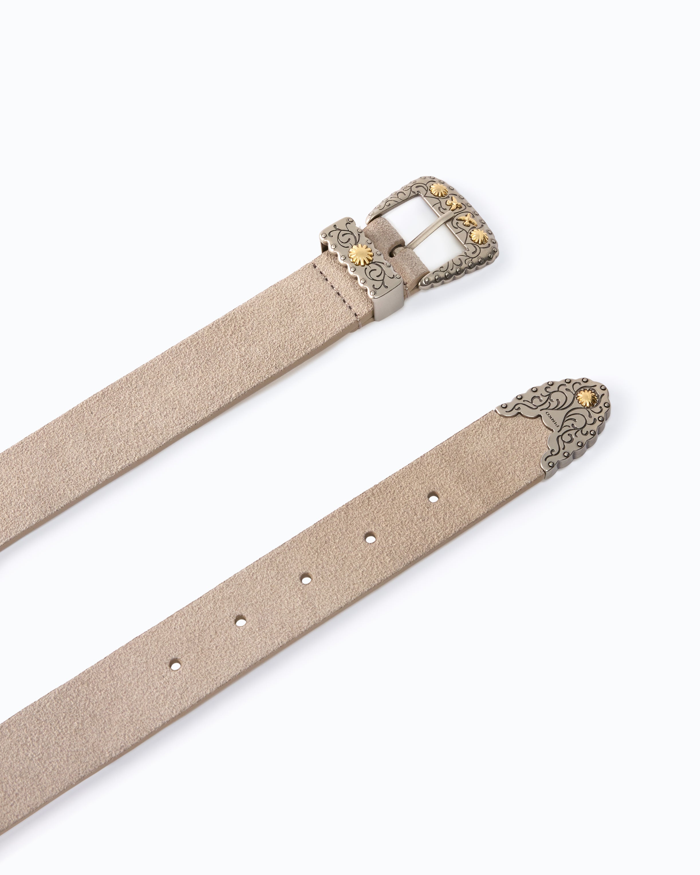 Pinko Triptych Belt pasek zamszowy 3 cm