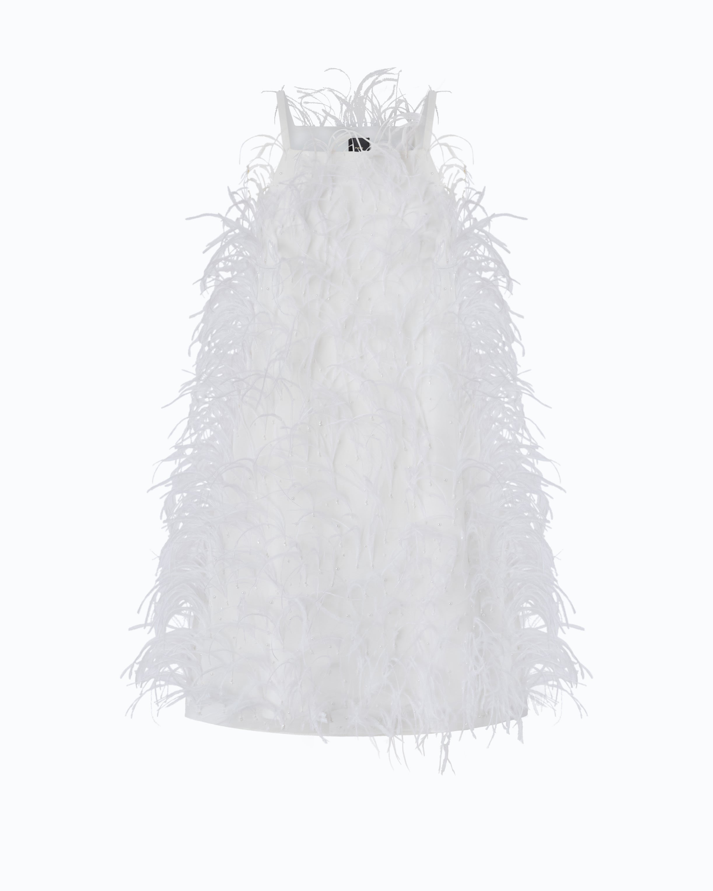 Pinko Piripicchio Dress sukienka koktajlowa piórka