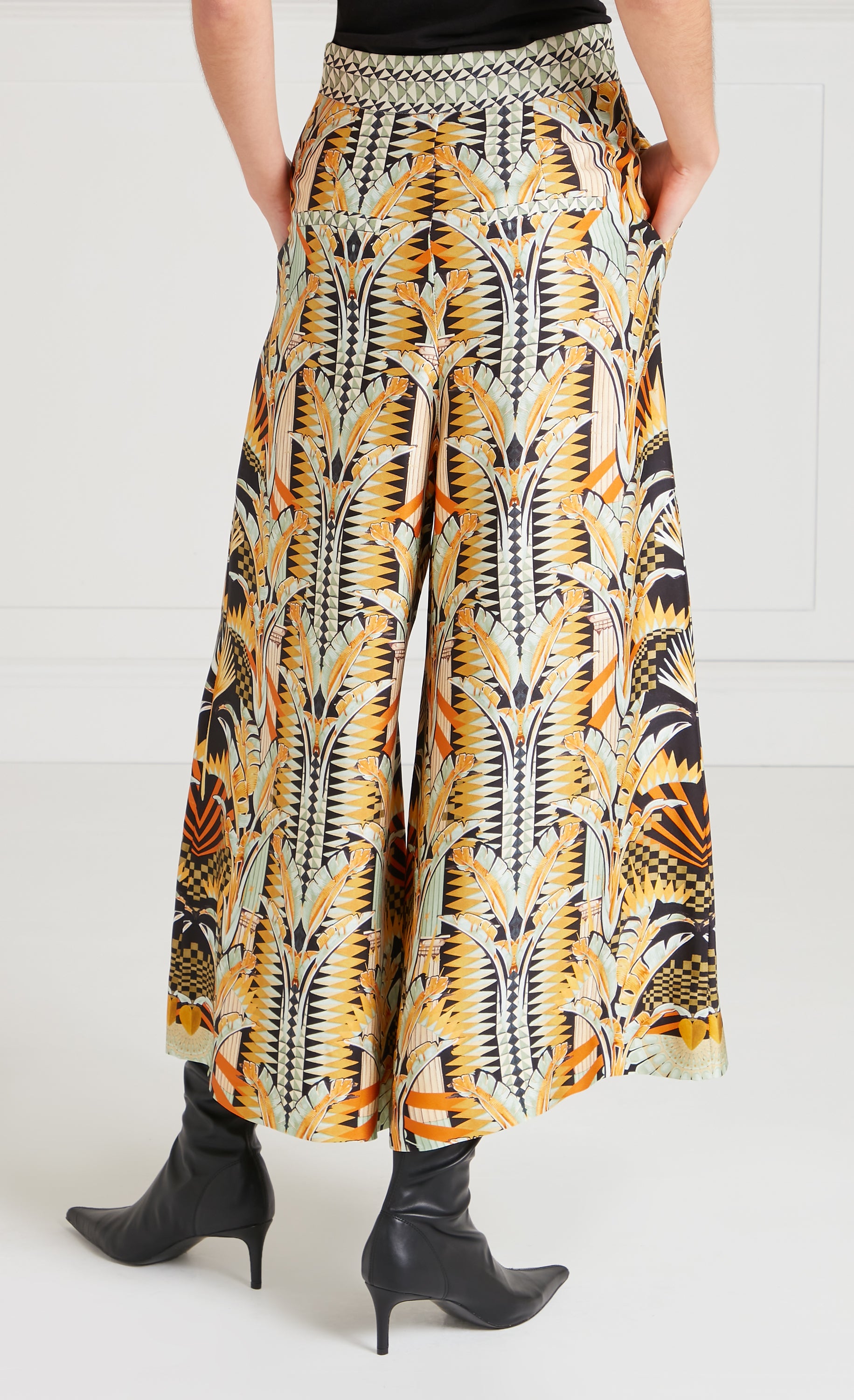 Temperley London Odette spodnie czarne szerokie black mix