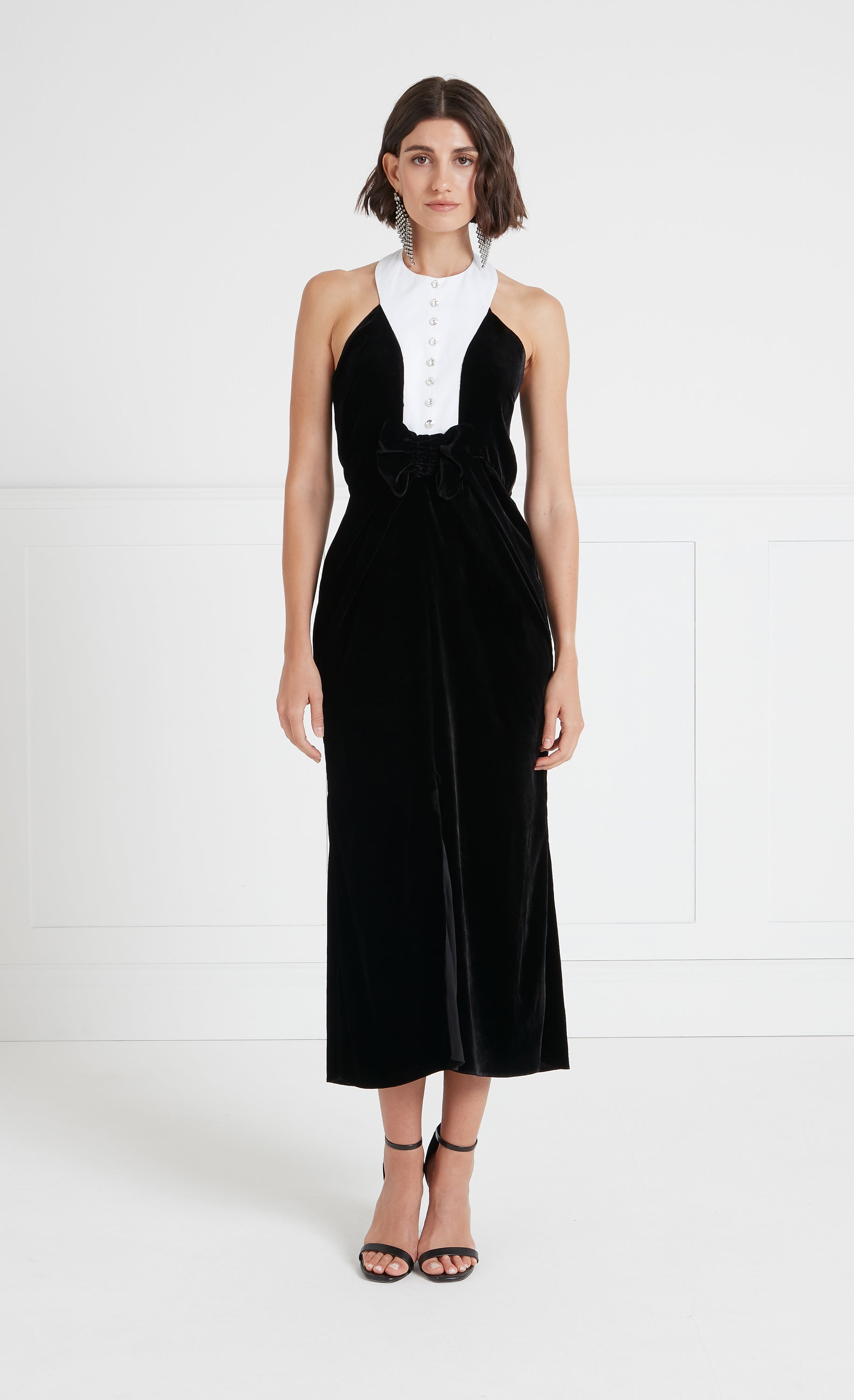Temperley London Ashcombe sukienka wieczorowa czarna midi