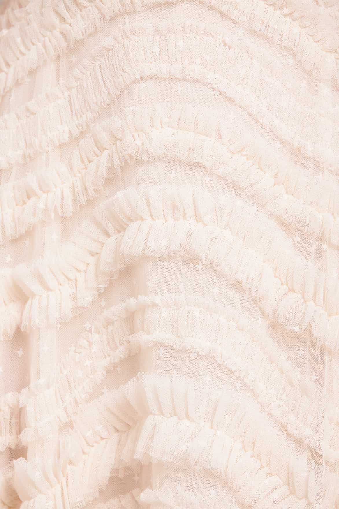 Needle & Thread Amara Gown suknia kremowa falbany