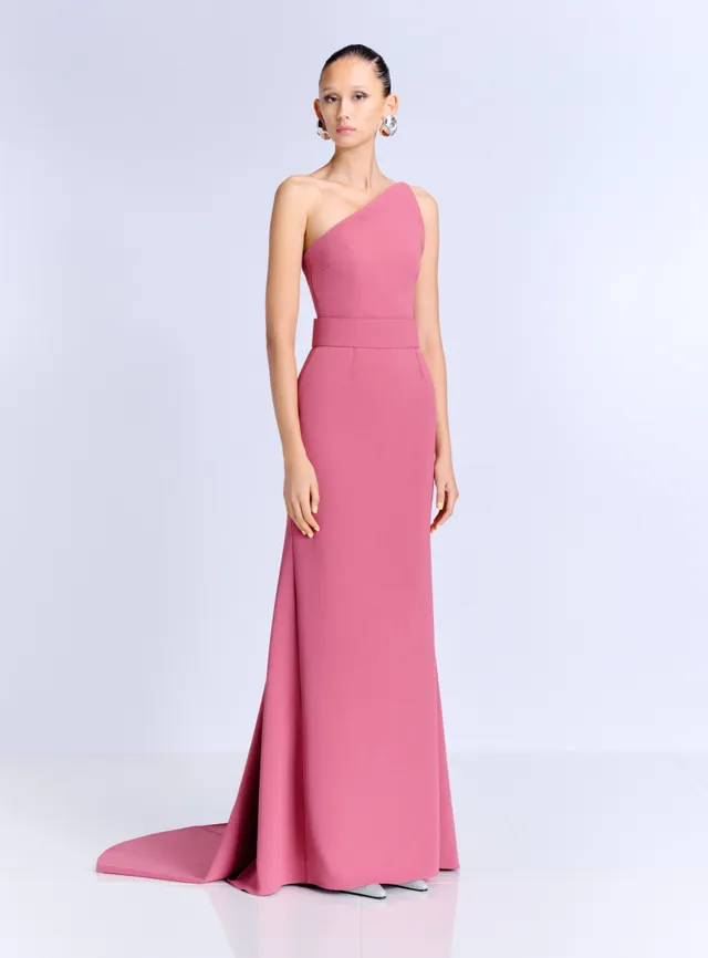 Solace London Seraphina Maxi sukienka różowa bez ramiączek