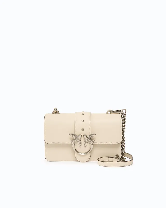 Pinko Love Bag One torebka biała skórzana
