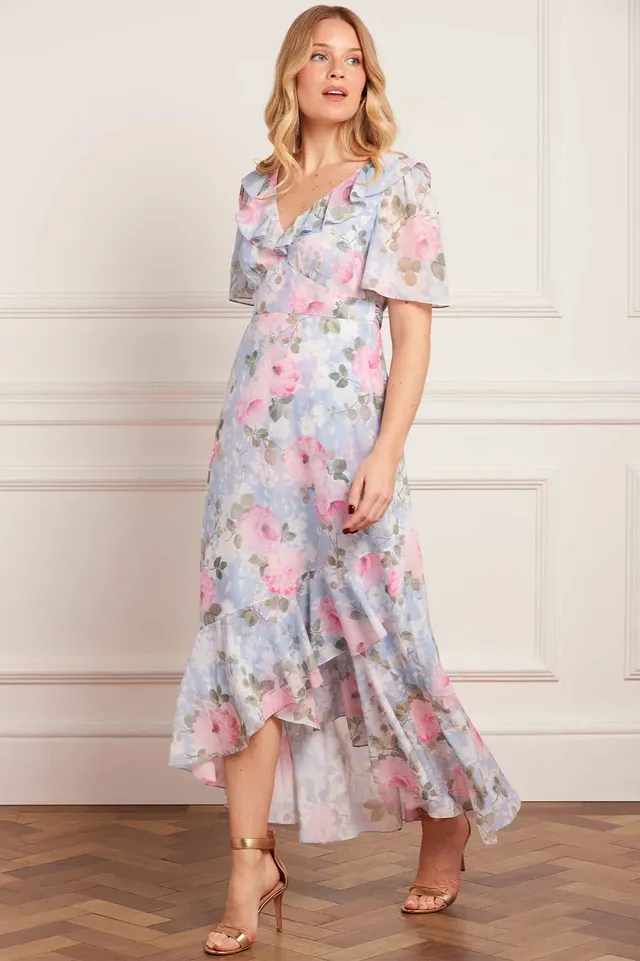 Needle & Thread Camille's Garden Ankle Gown sukienka szyfonowa w kwiaty
