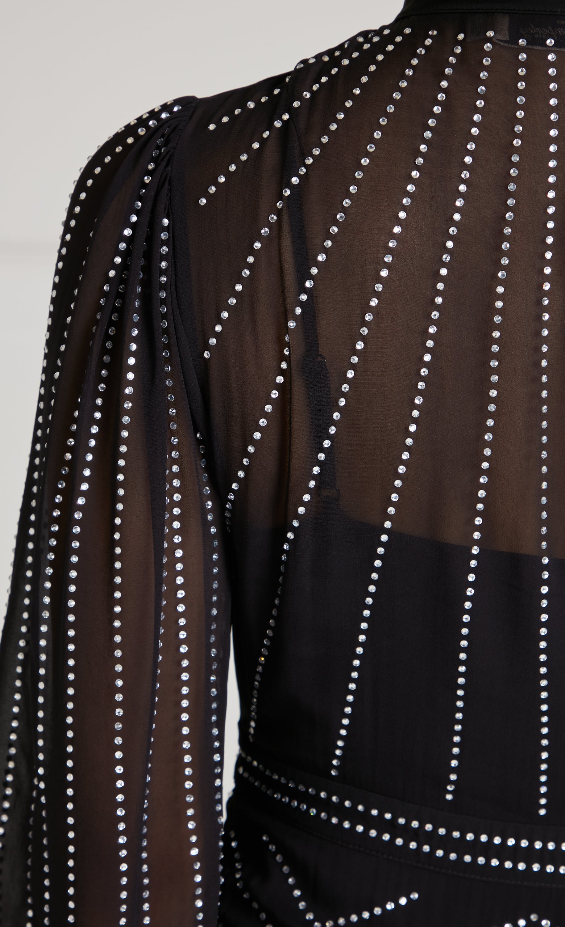 Temperley London Villanelle Dress sukienka czarna z kryształkami