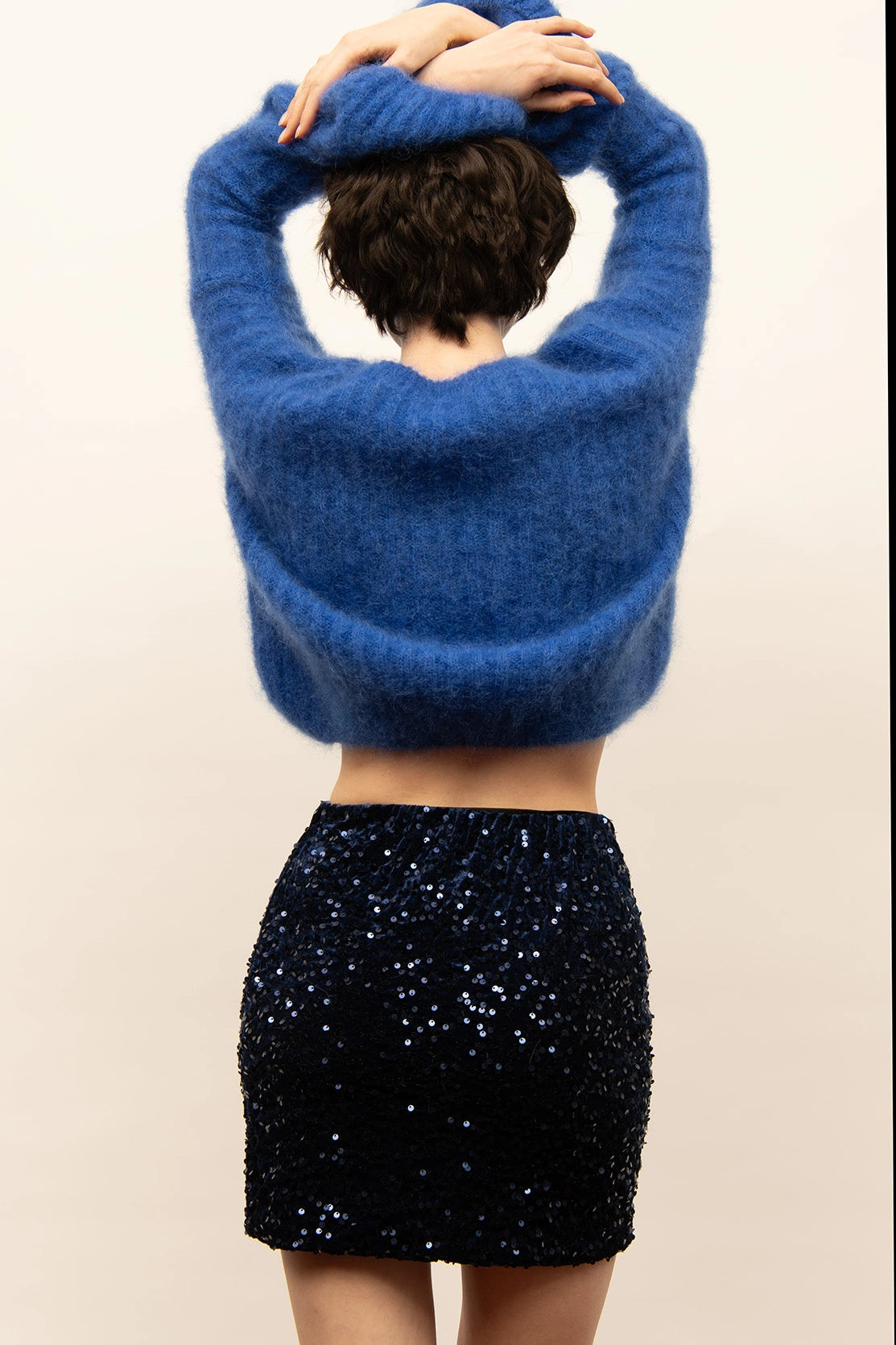 Nudyess Ellie spódnica mini cekinowa Dark Navy