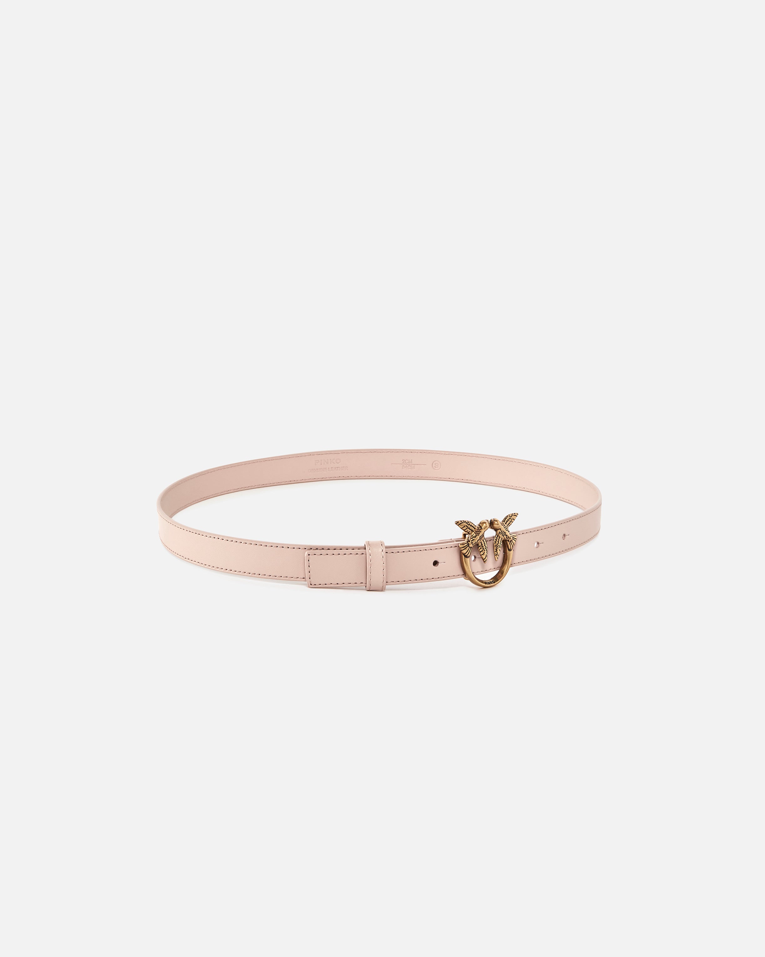 Pinko Love Berry H2 Belt pasek skórzany czarny 2 cm