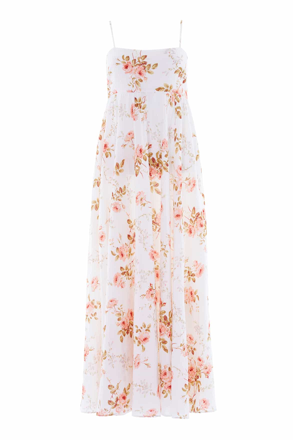 Needle & Thread Summer’s Rose Linen Cami sukienka White len