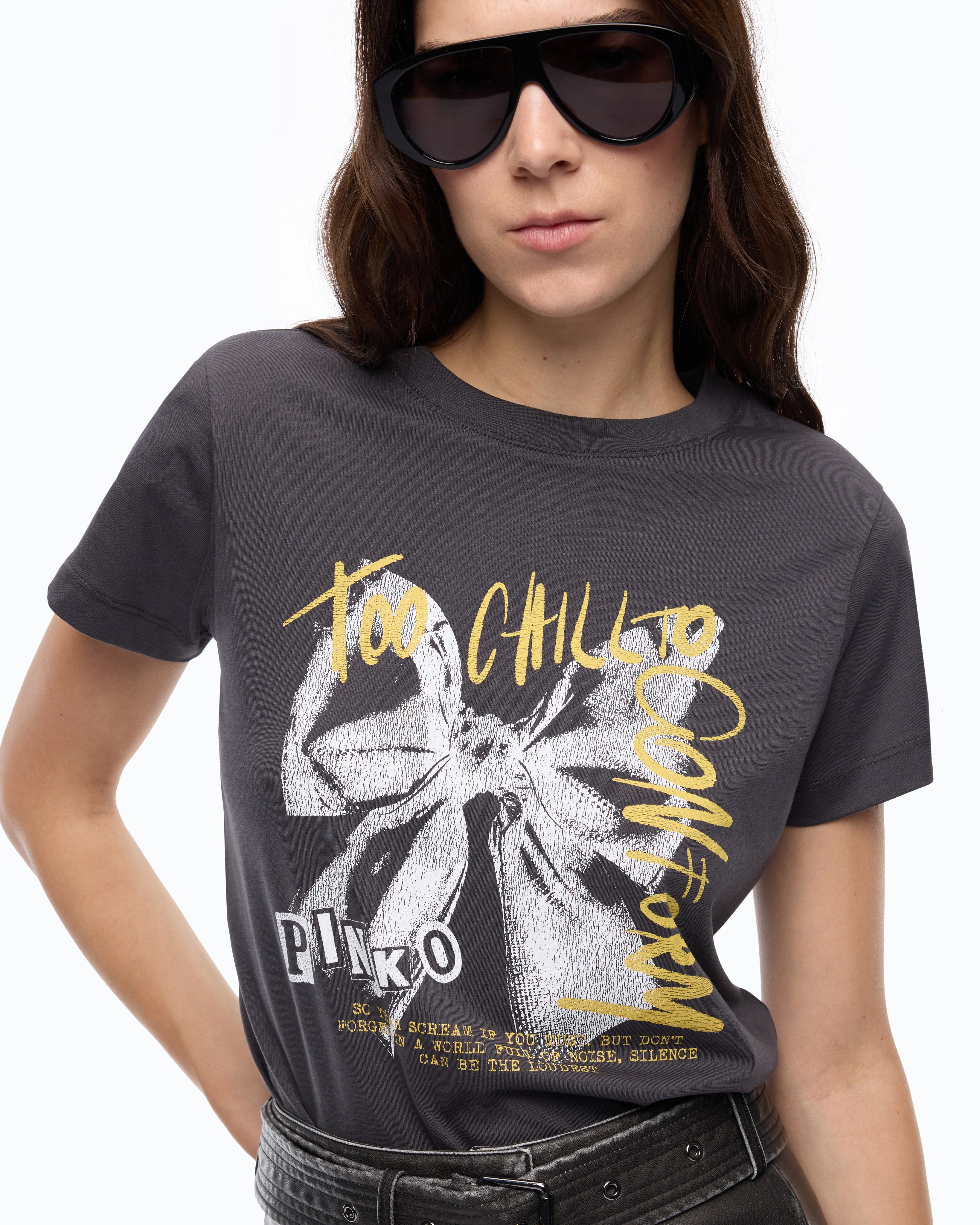 Pinko Basico T-shirt koszulka kokardka