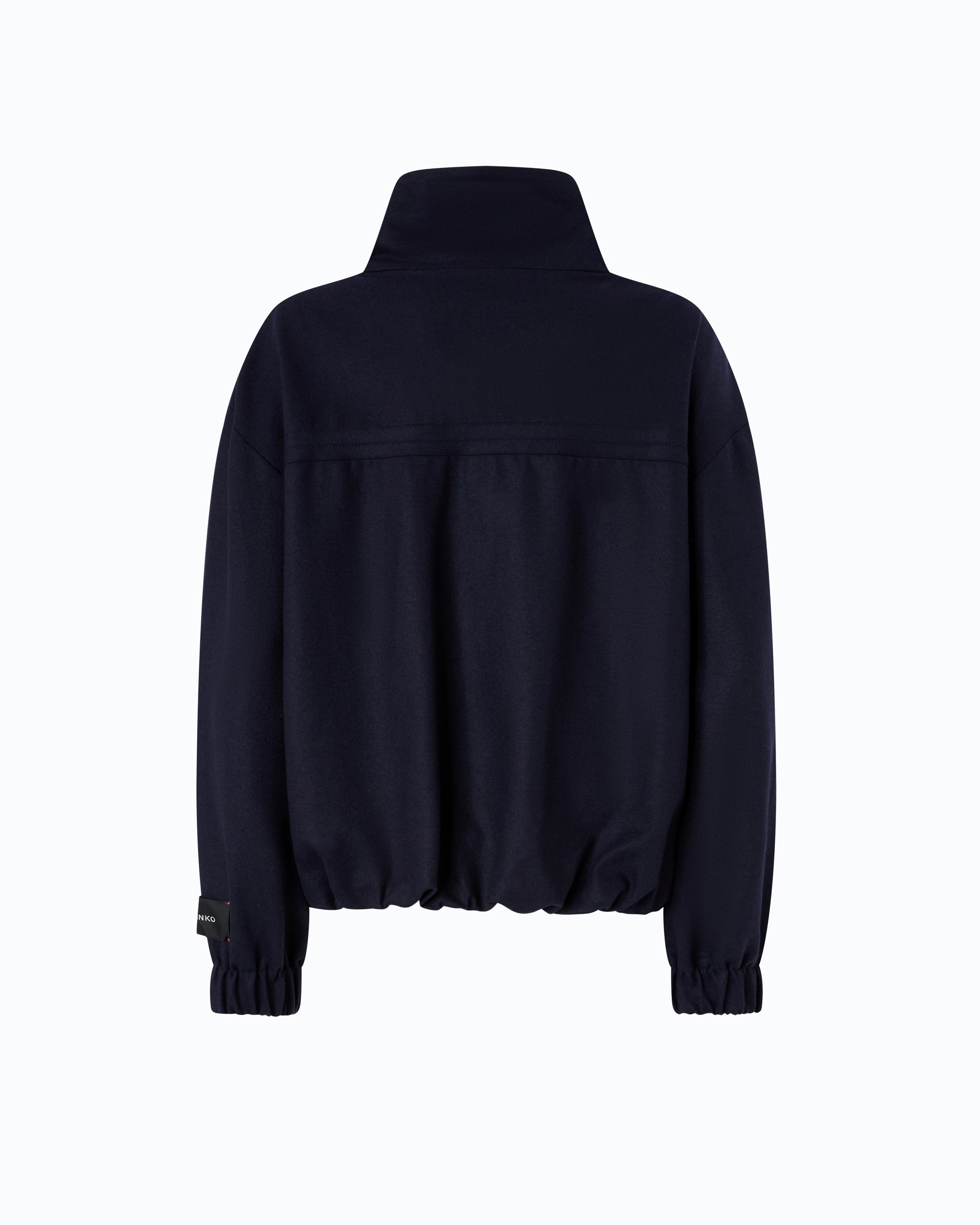Pinko bomberka flanelowa niebieska oversize wełna