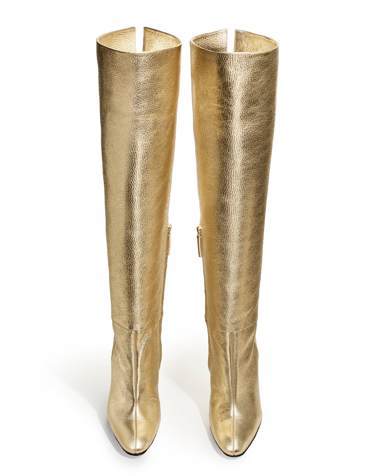 Temperley London Tempest Tall Boots kozaki złote 38