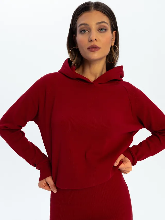 Nudyess Brooklyn Hoodie bluza Cherry XS/S z kapturem