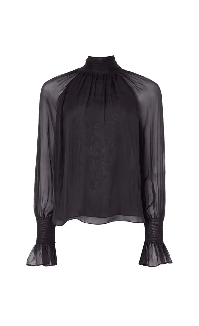 Temperley London Quintette bluzka jedwabna czarna