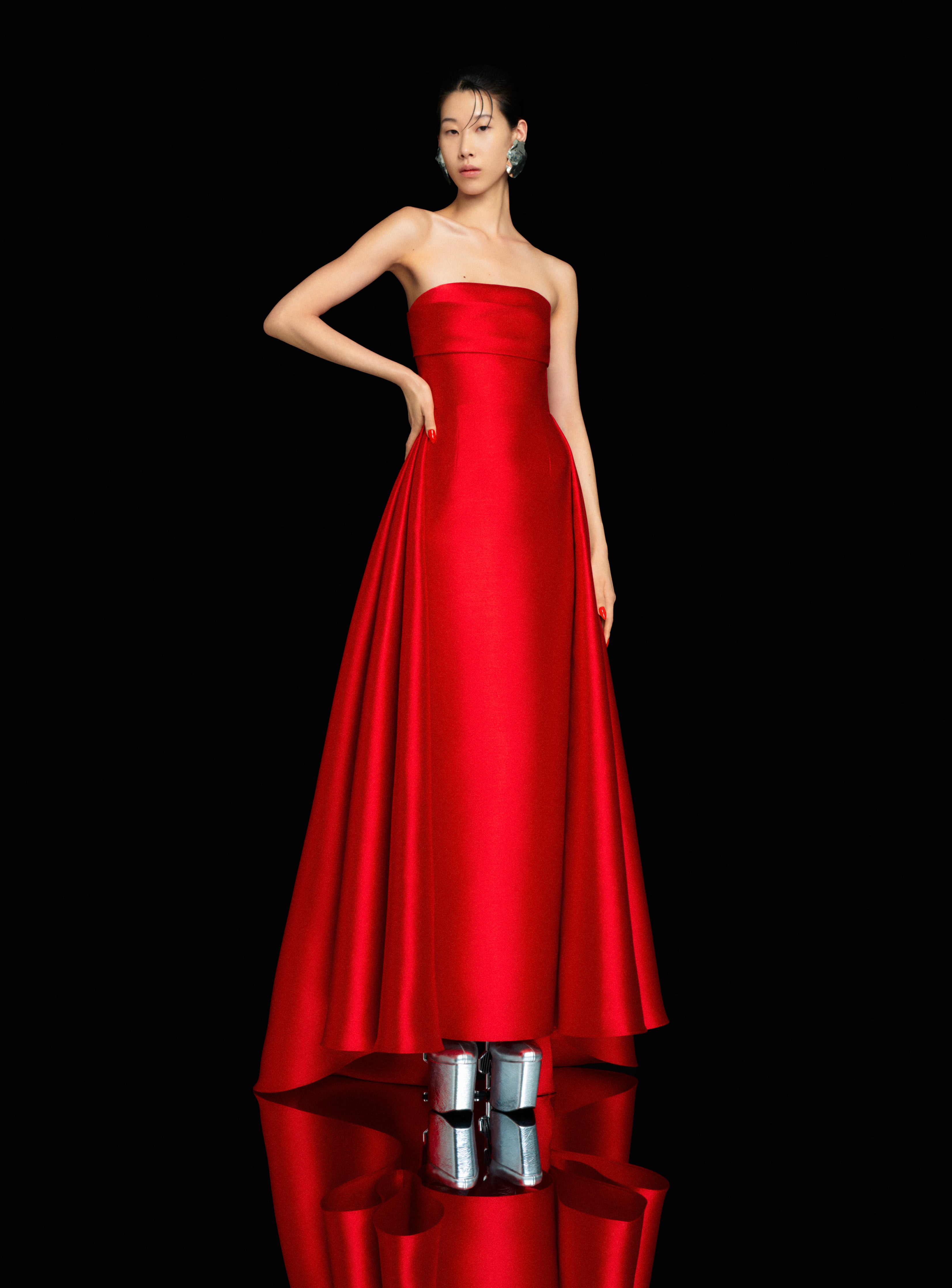 Solace London Tiffany sukienka wieczorowa czerwona rozm. 10