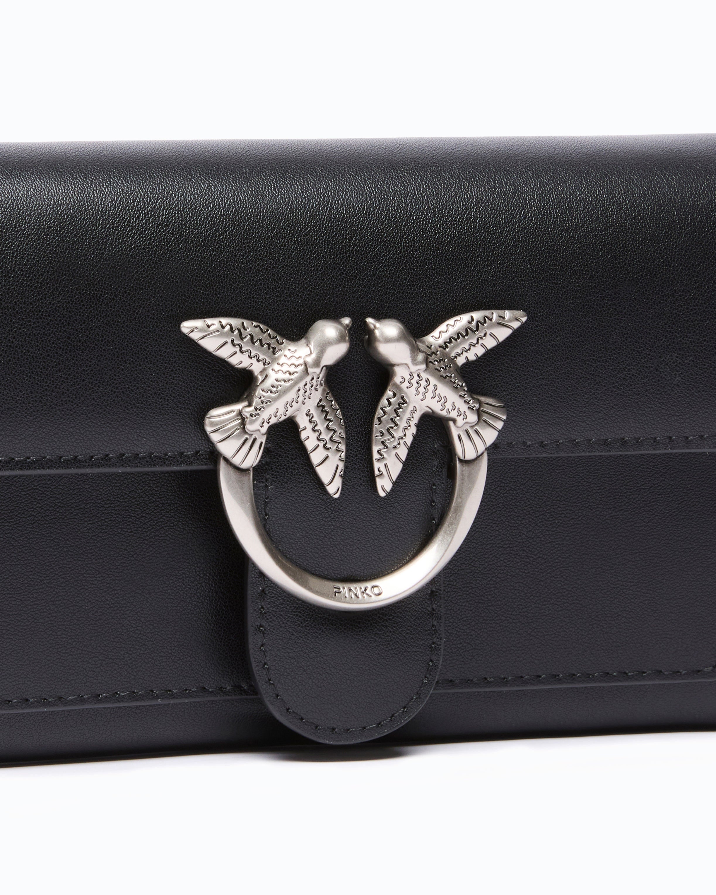 Pinko Love Bag One Wallet Simply portfel skórzany z łańcuchem