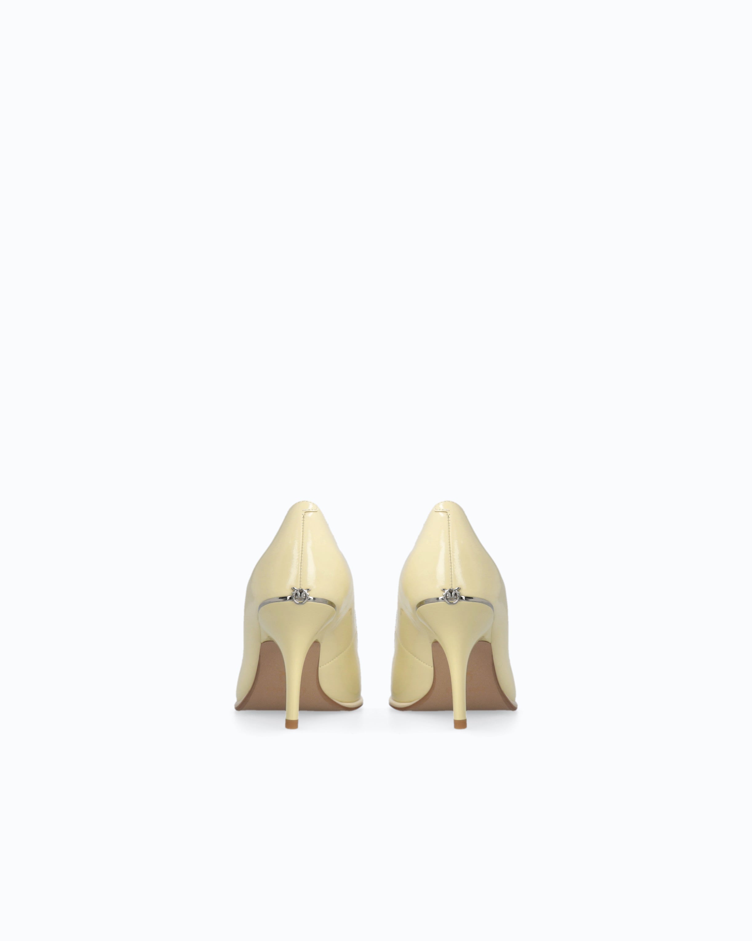 Pinko Lady 11 czółenka skórzane szpilka logo