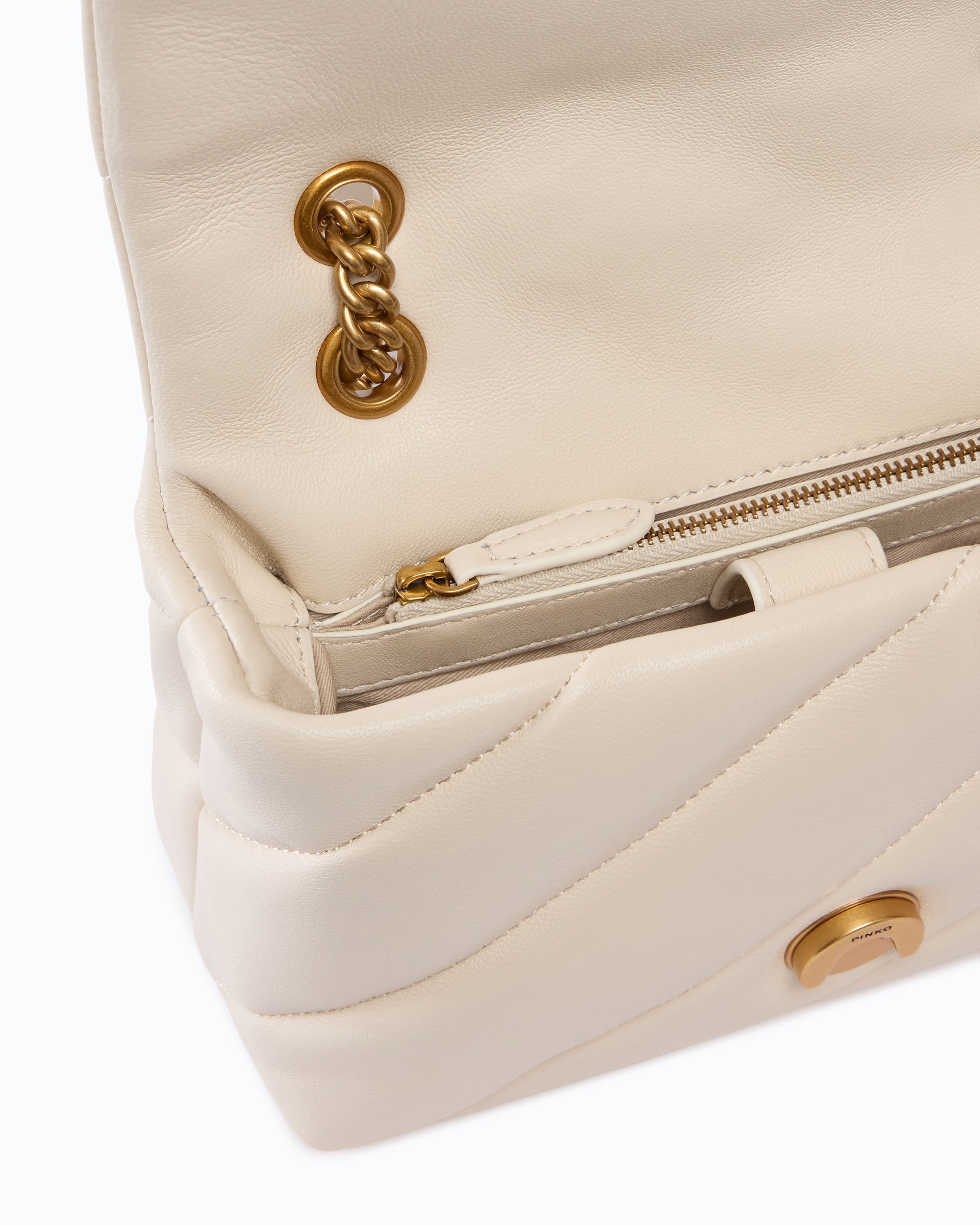 Pinko Love Bag Puff torebka pikowana biała mini