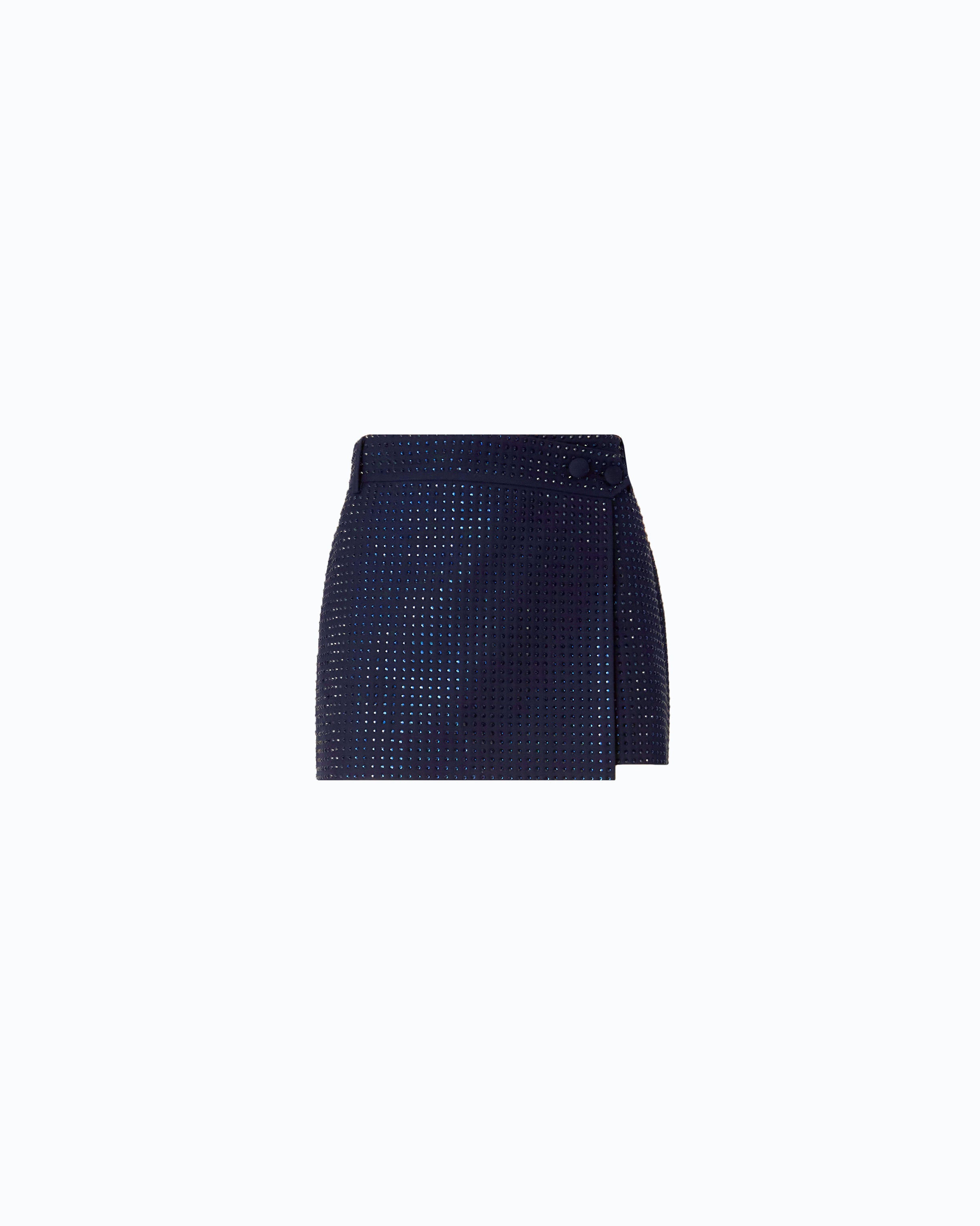 Pinko Soave Skirt spódnica mini kopertowa kryształki