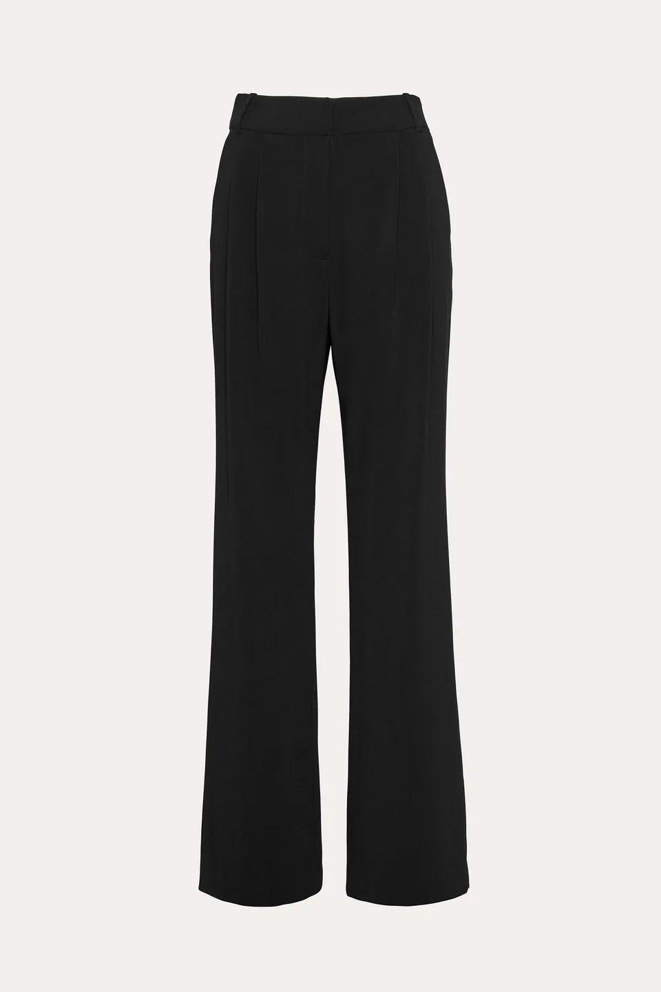 Elie Tahari Crepe Pleated spodnie czarne szerokie