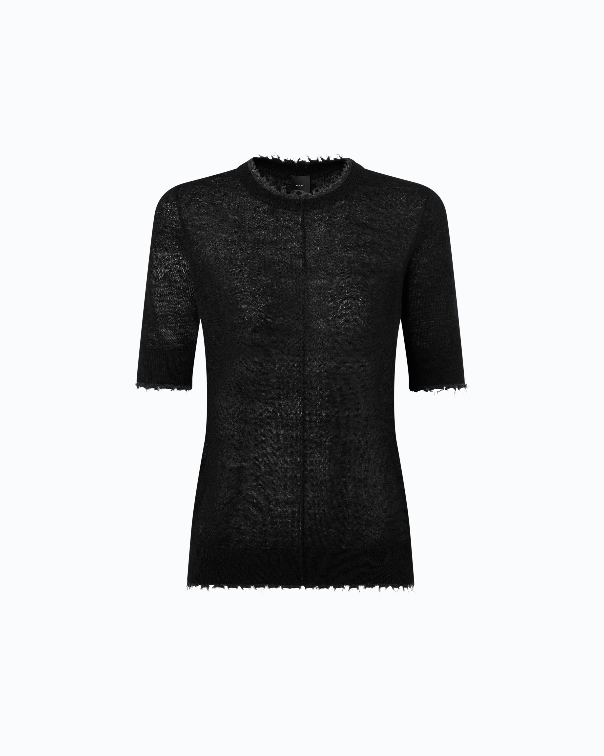 Pinko Nicosia Sweater sweter czarny wełna merynosów