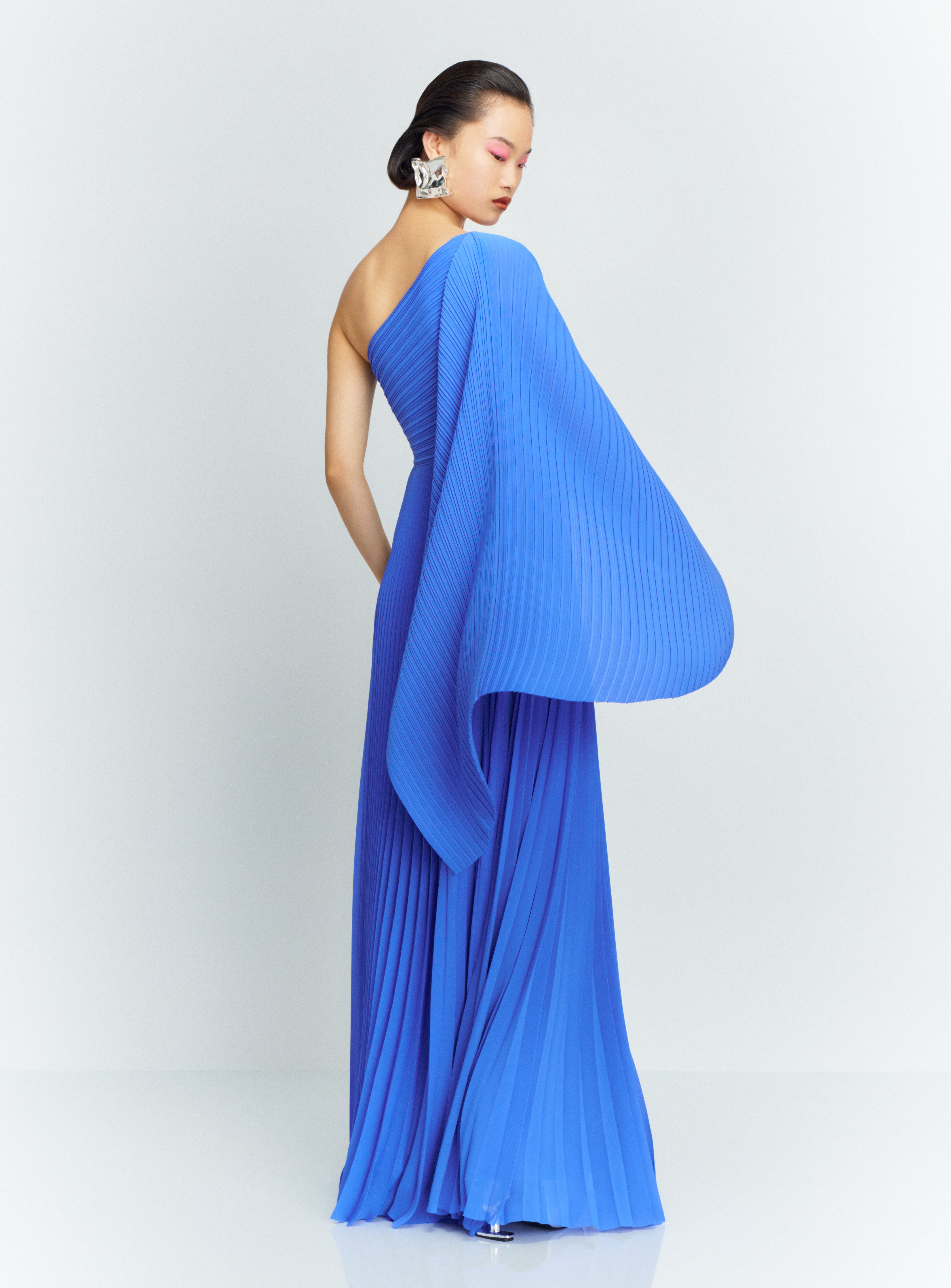 Solace London Maci sukienka wieczorowa maxi iris blue