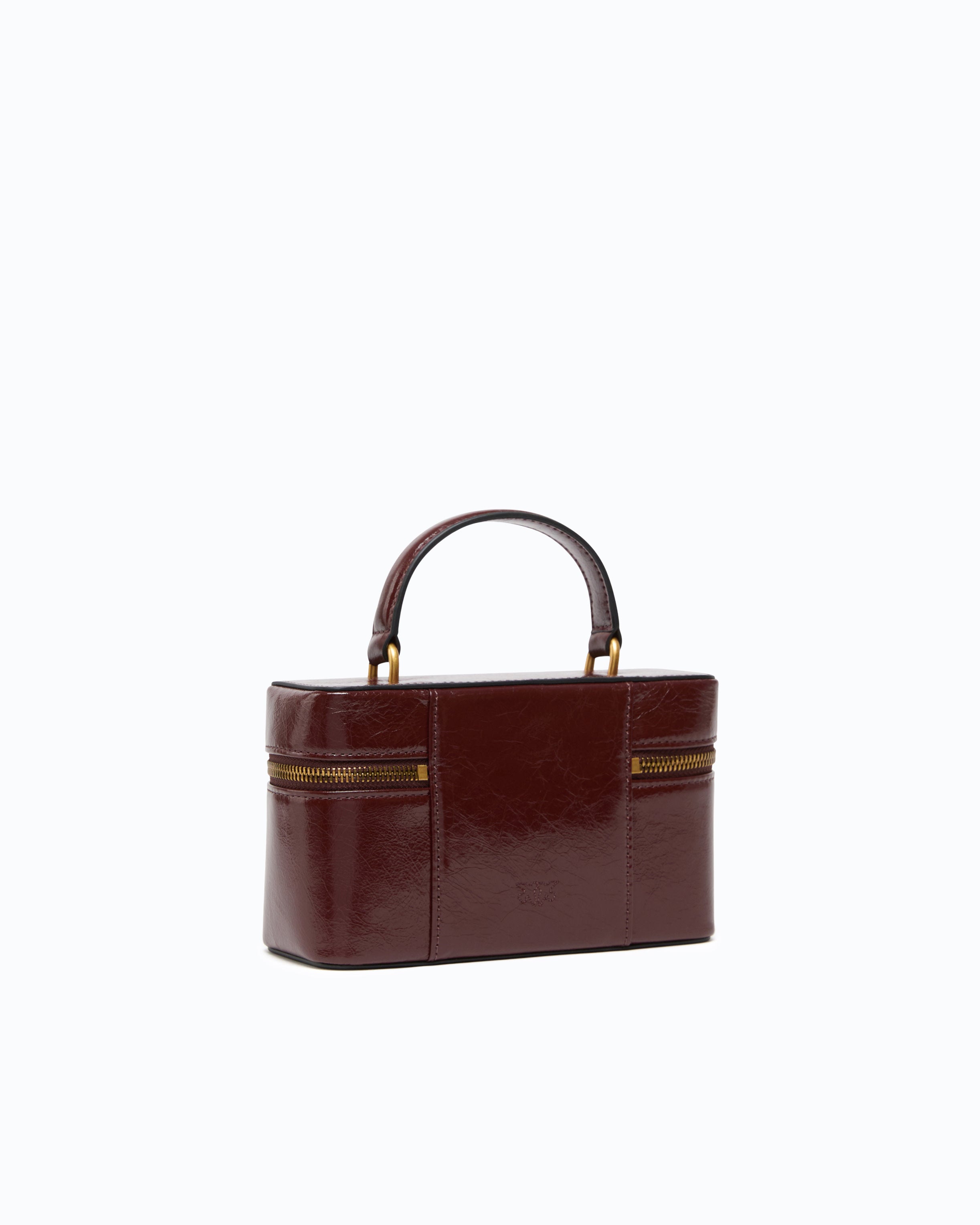 Pinko Vanity Soft torebka skórzana mała błyszcząca craquele