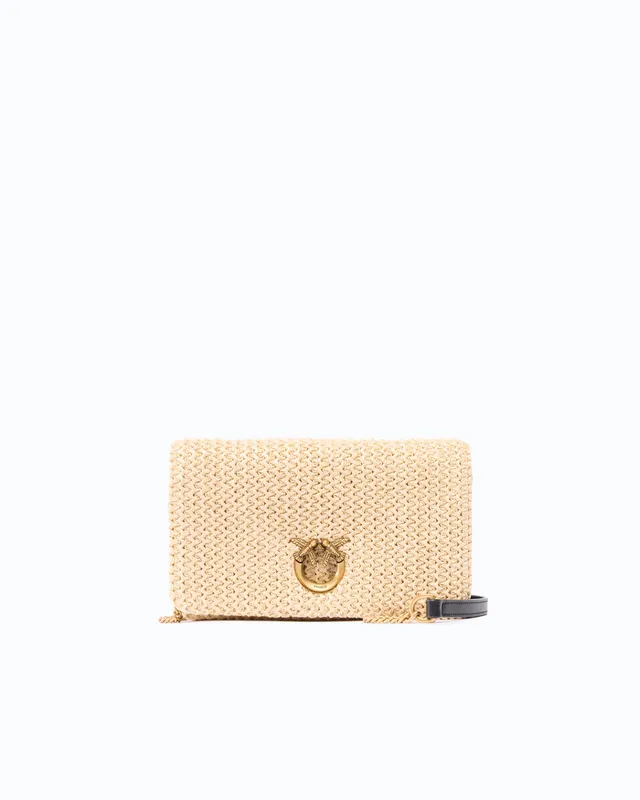 Pinko Click Soft Mini kopertówka rafia