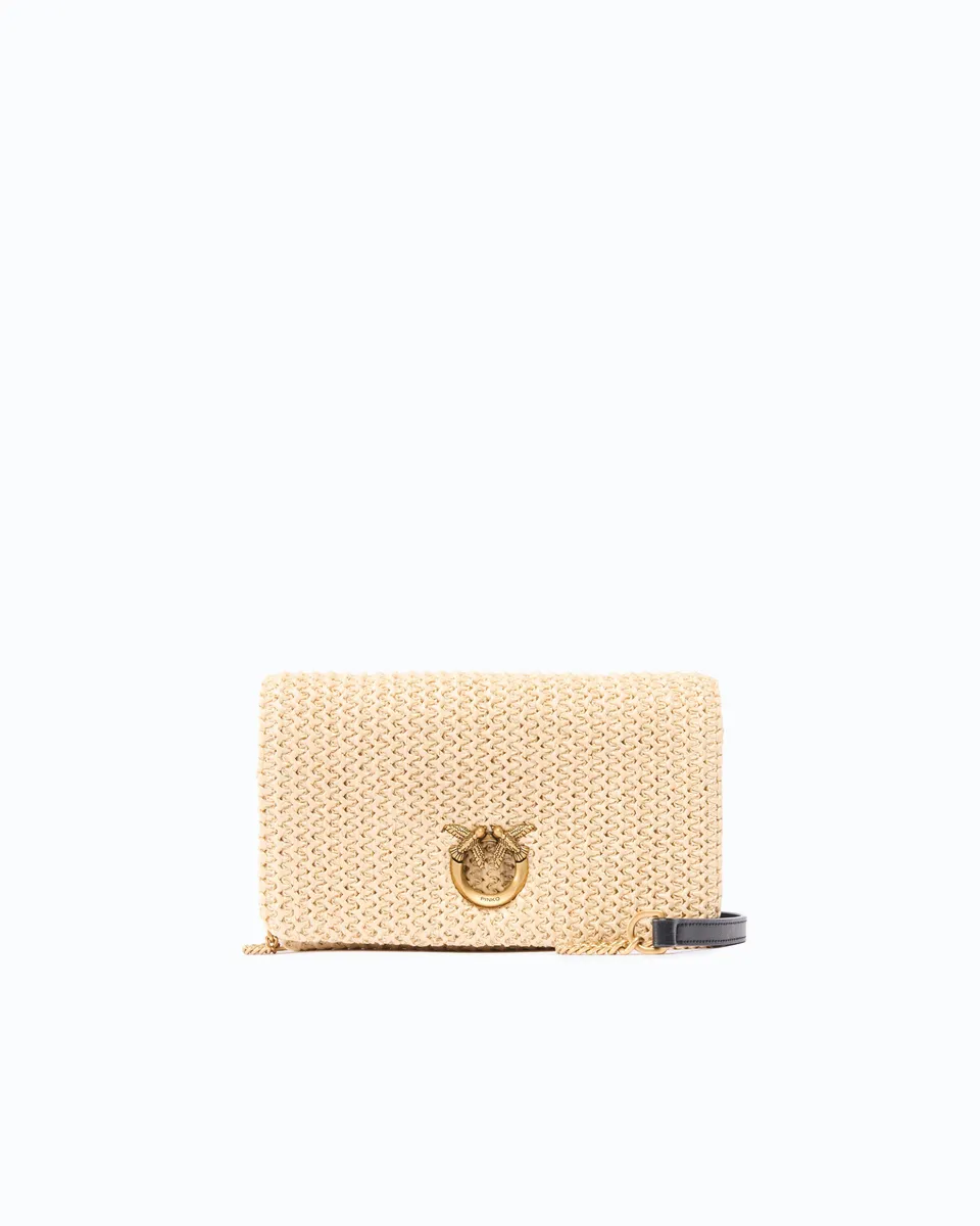 Pinko Click Soft Mini kopertówka rafia